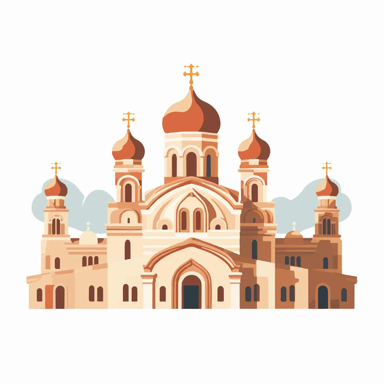 Byzantine Style Christian Monastery Silhouette Vectors — free download from Dotvec