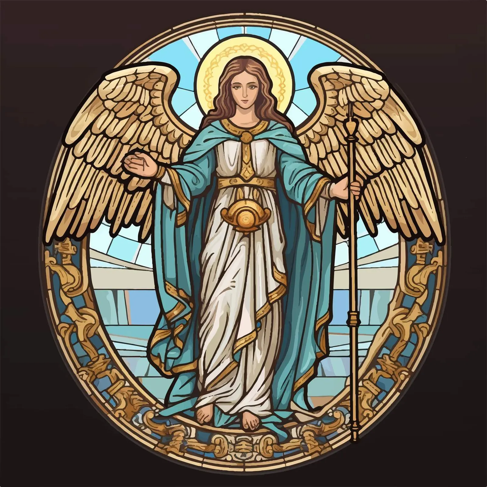 Traditional Christian Angel Illustration — free download from Dotvec
