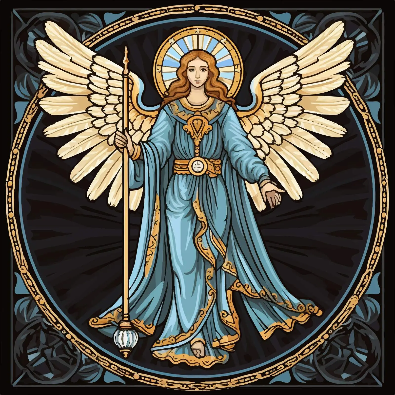 Traditional Christian Angel Vector Illustration — free download from Dotvec