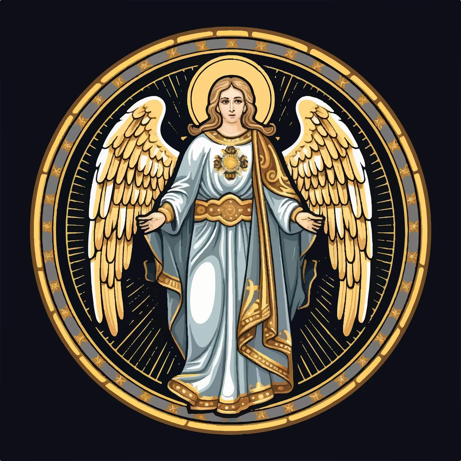 Traditional Christian Angel Illustration Vector — free download from Dotvec