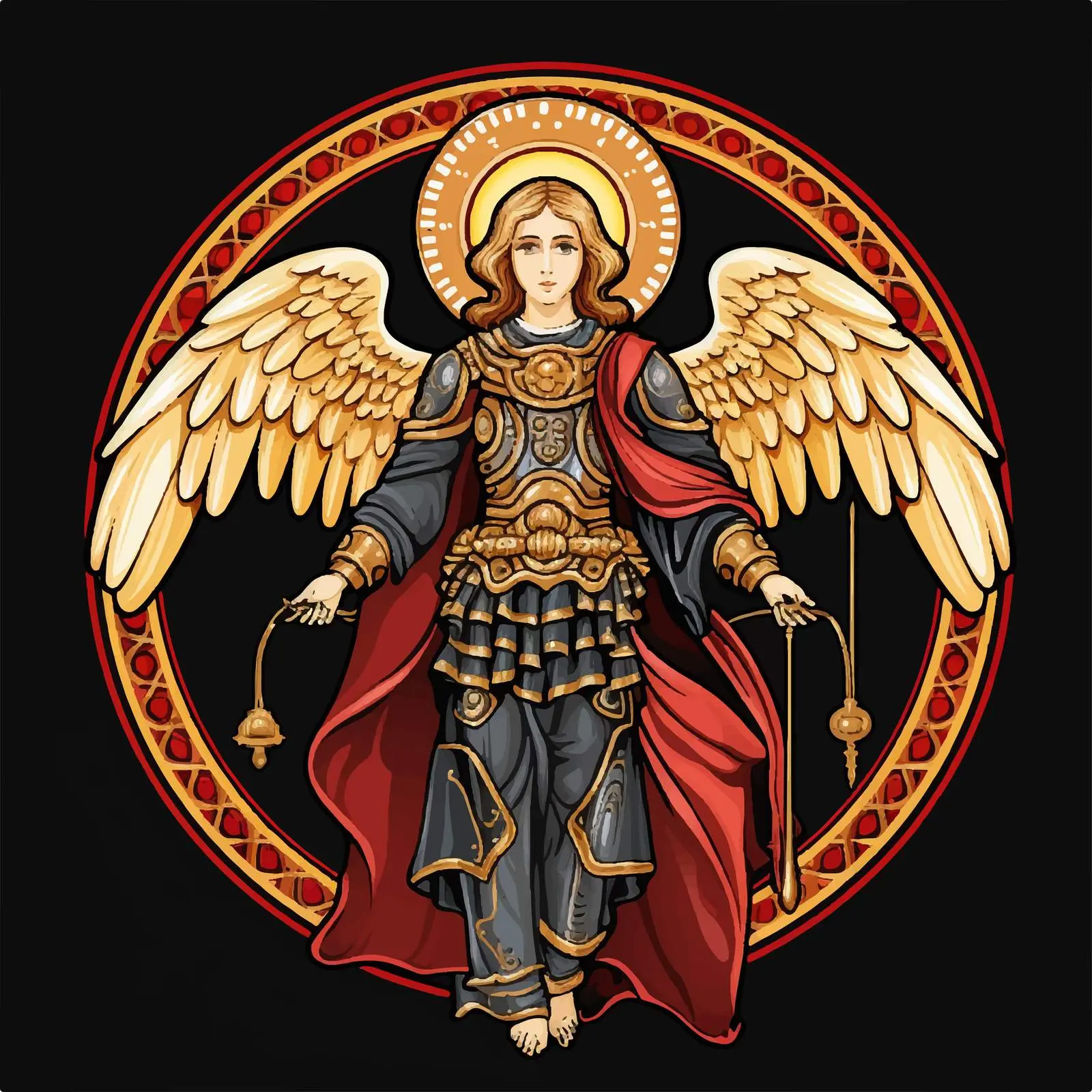 Traditional Archangel Gabriel Religious Vector Image – free angelic representation image from Dotvec