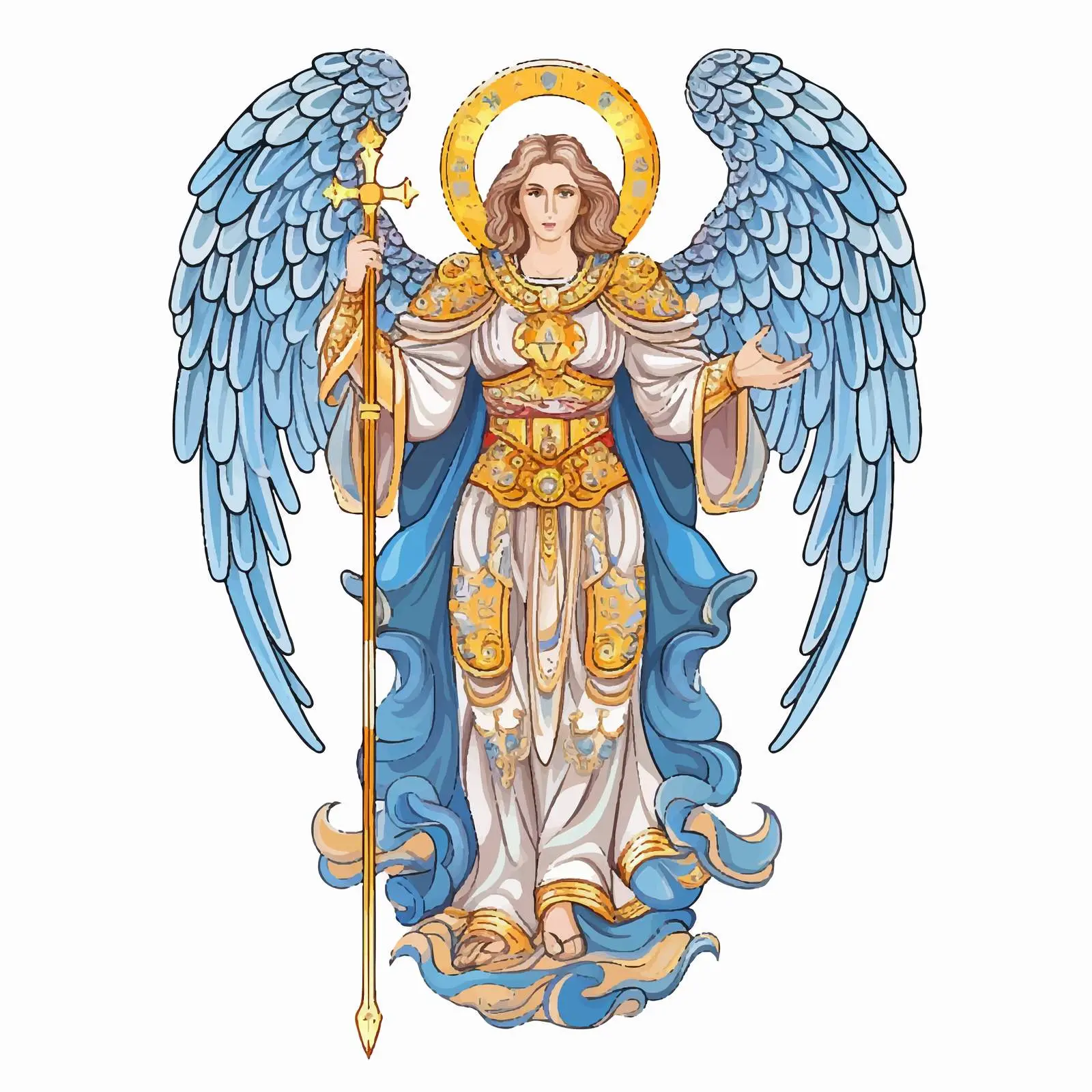 Traditional Archangel Michael Decorative Vector Image — free download from Dotvec