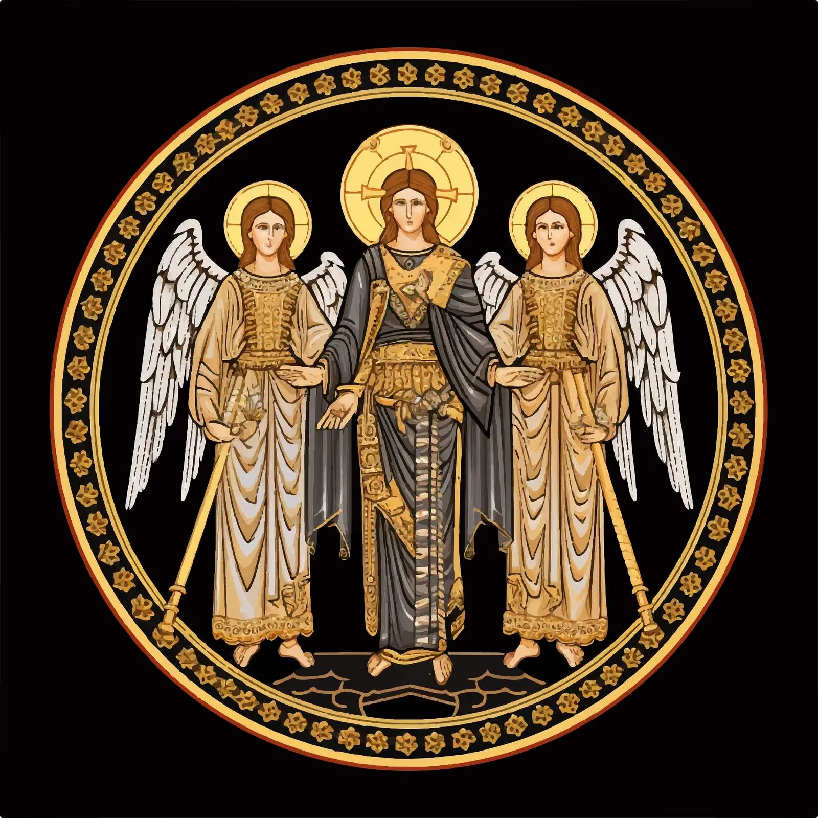 Traditional Archangel Religious Vector Artwork — free download from Dotvec