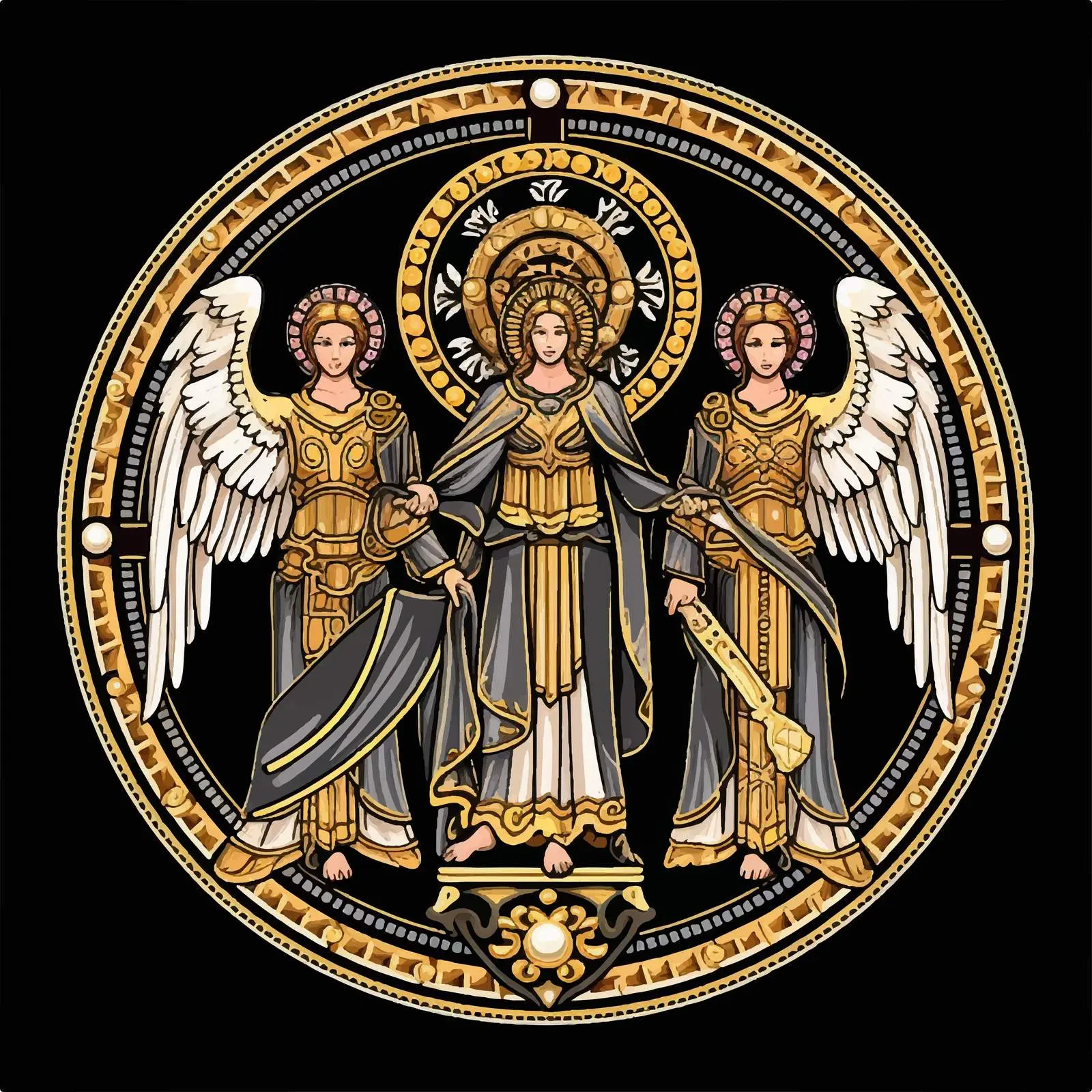 Traditional Archangels Religious Vector Art – free angel art image from Dotvec