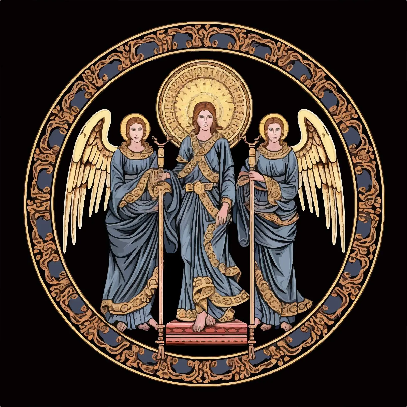 Traditional Christian Archangels Image for Religious Use – free angelic representation image from Dotvec