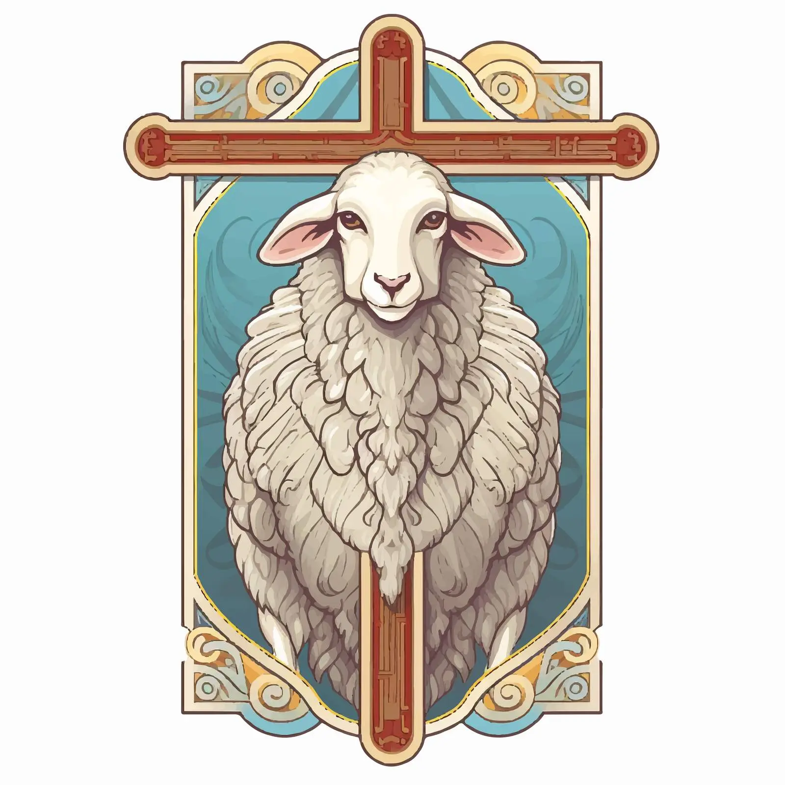 Behold the Lamb of God Traditional Christian Artwork — free download from Dotvec