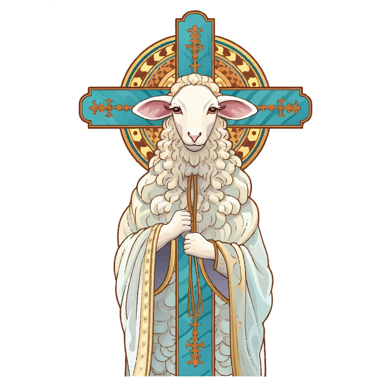 Behold the Lamb of God Traditional Christian Image – free divine love image from Dotvec