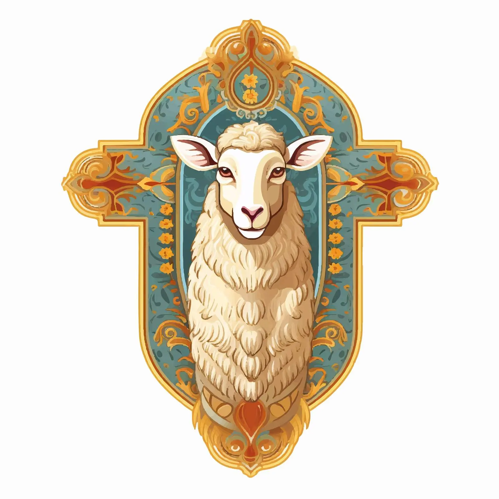 Traditional Christian Image: Behold the Lamb of God — free download from Dotvec