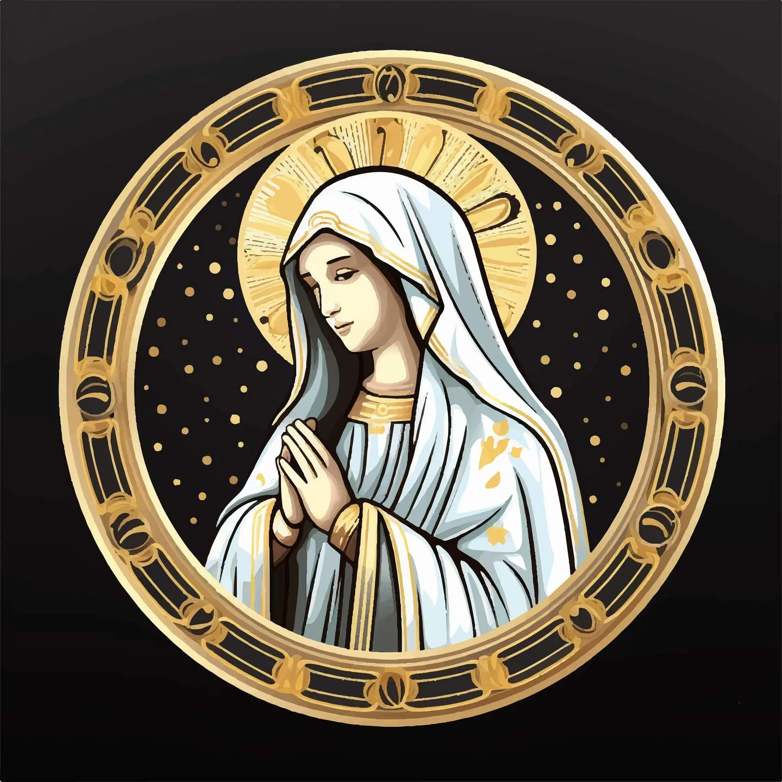 Traditional Image of the Blessed Virgin Mary — free download from Dotvec