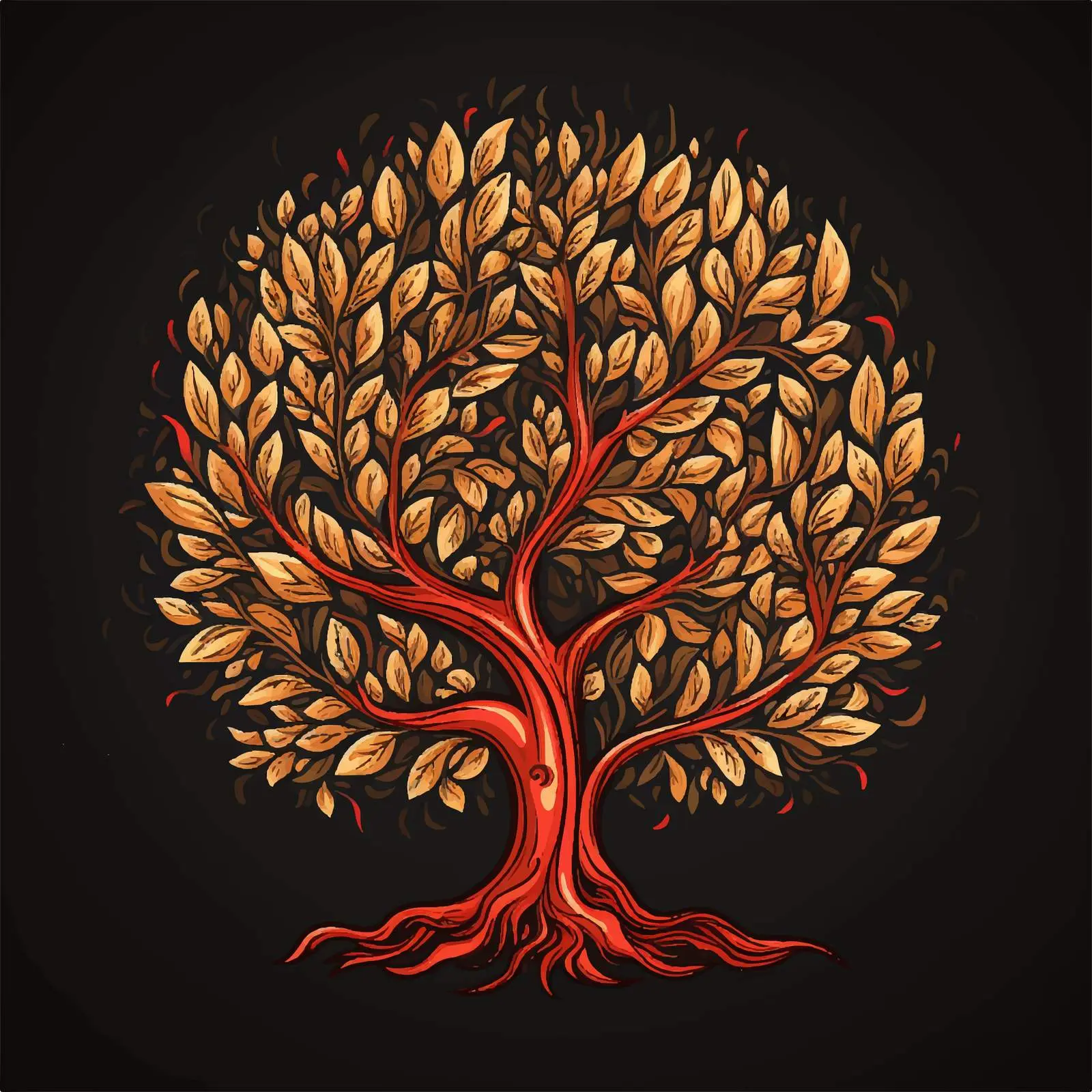 Traditional Christian Burning Bush Illustration — free download from Dotvec