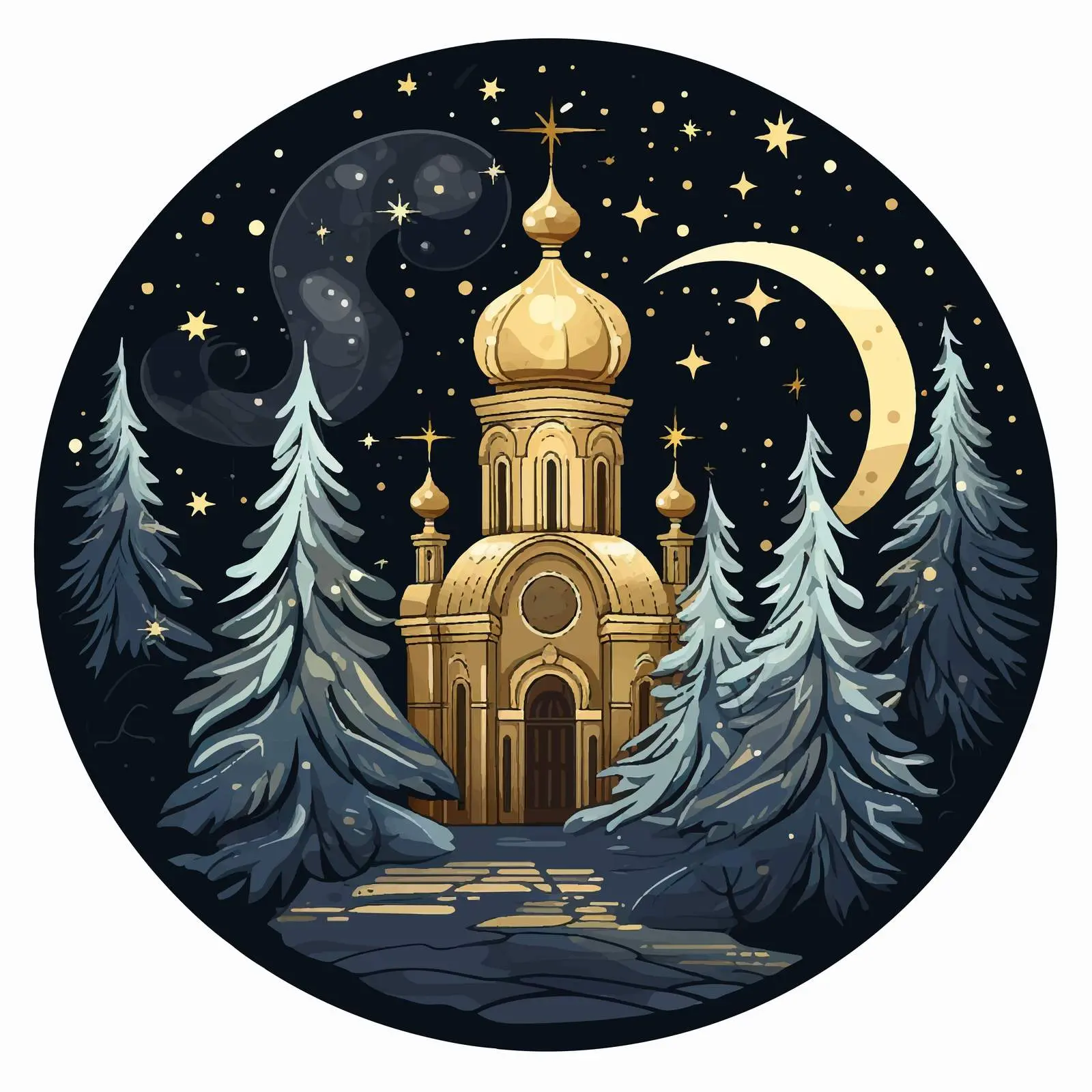 Traditional Christian Christmas Religious Illustration — free download from Dotvec