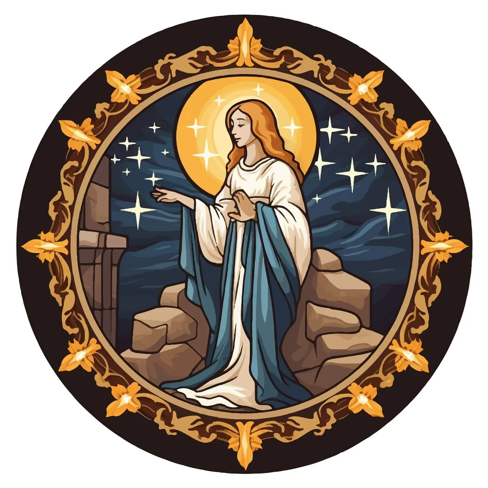 Traditional Christian Christmas Illustration – free bethlehem image from Dotvec