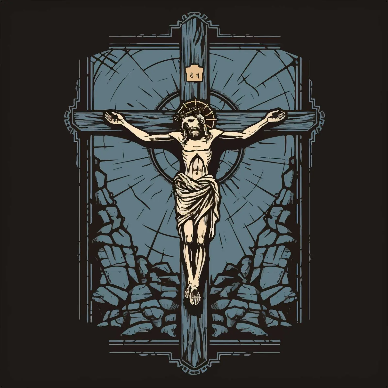 Traditional Christian Crucifixion Artwork – free protest image from Dotvec