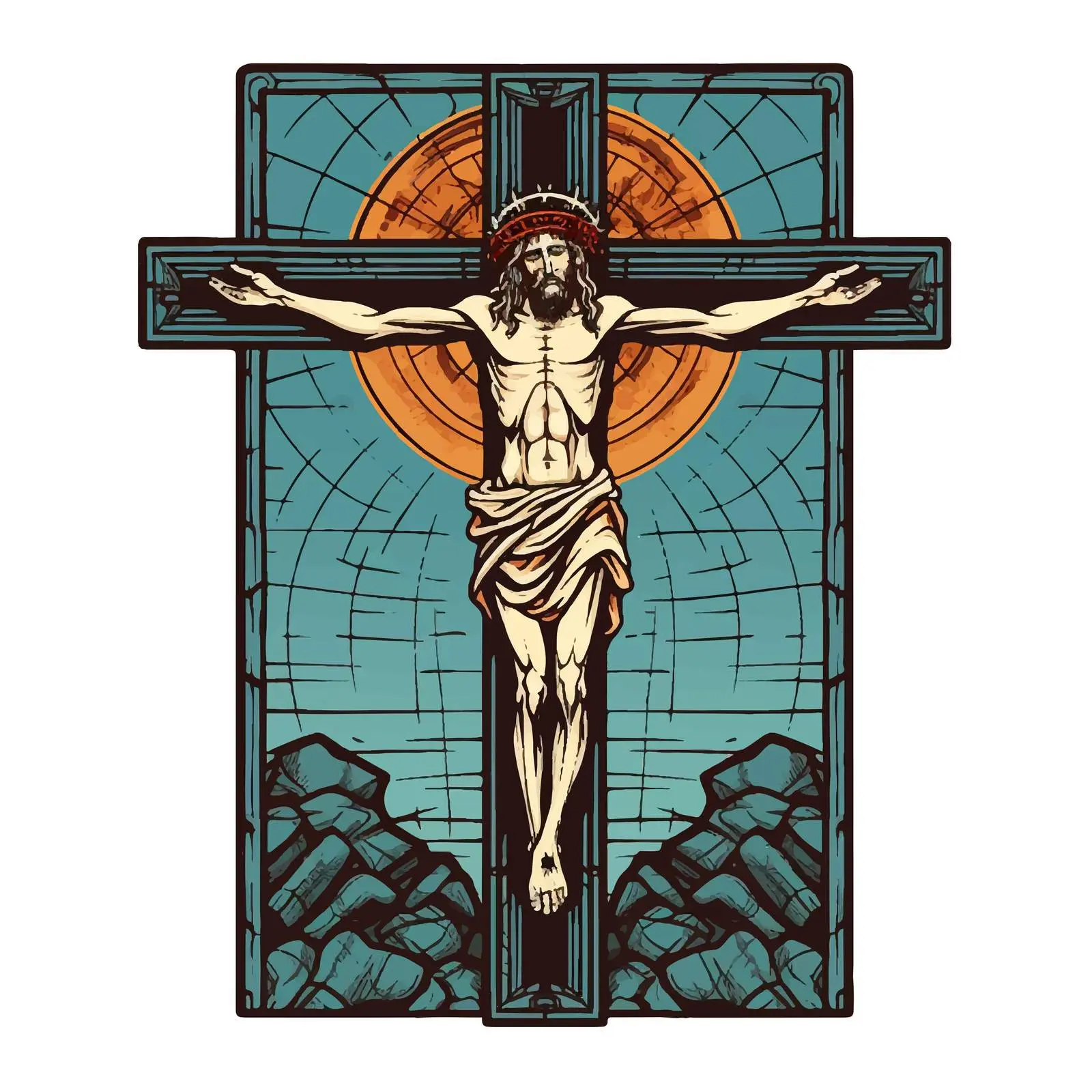 Traditional Christian Crucifixion Artwork — free download from Dotvec