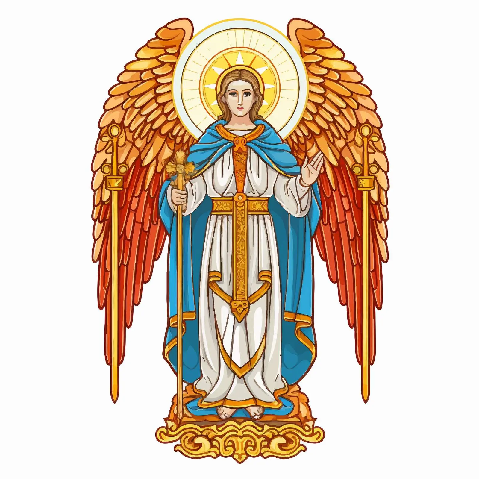Traditional Image of Archangel Gabriel Decorative Art — free download from Dotvec