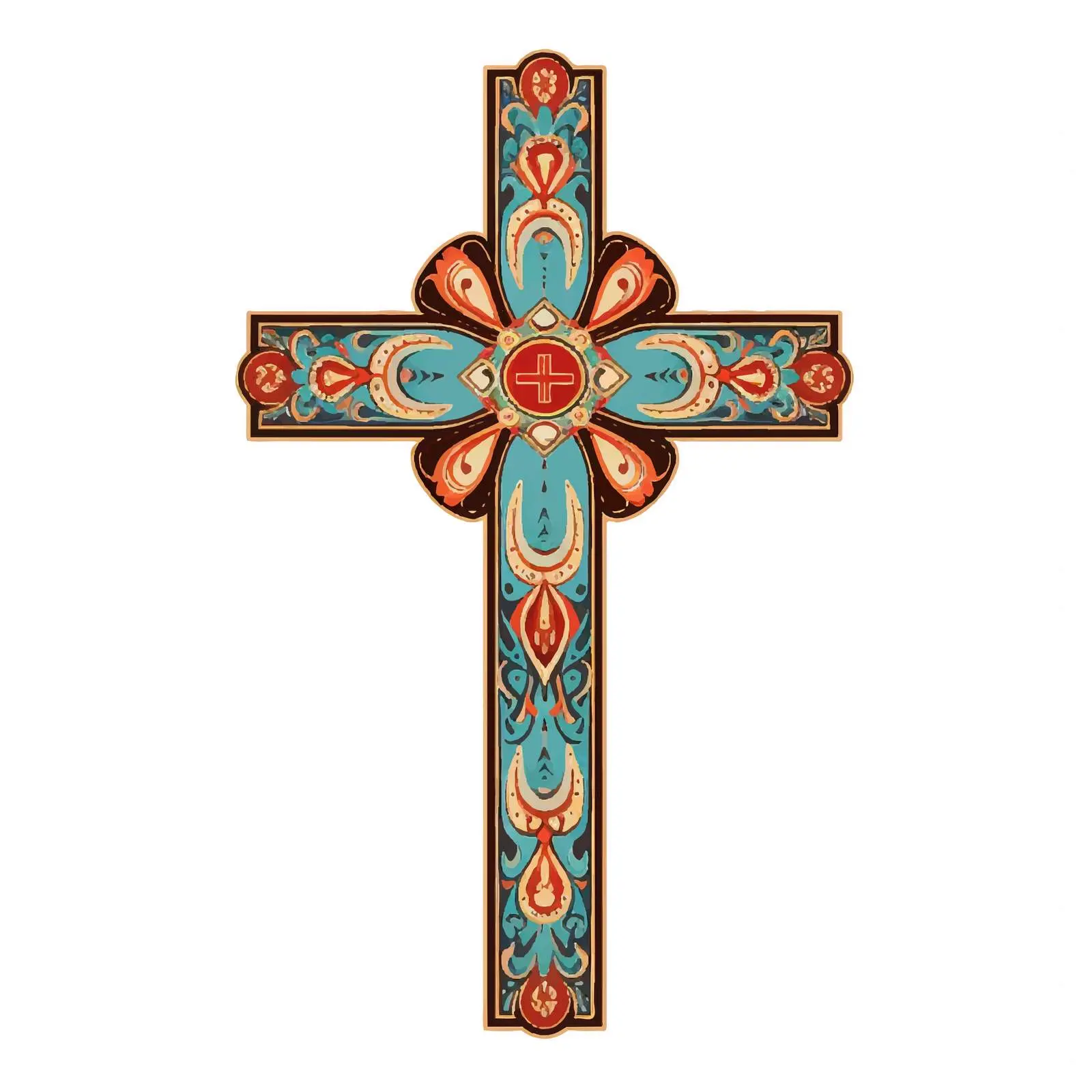 Traditional Good Friday Decorative Cross Vector — free download from Dotvec