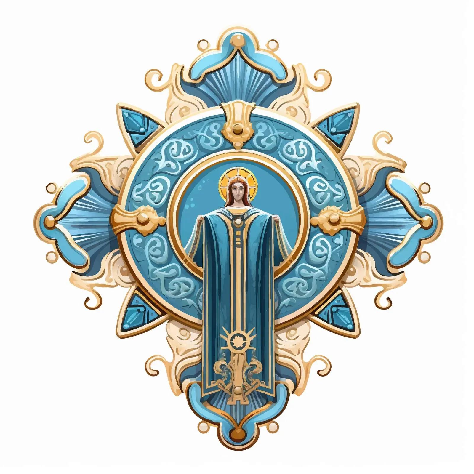 Traditional Greek Easter Maundy Medallion Vector — free download from Dotvec