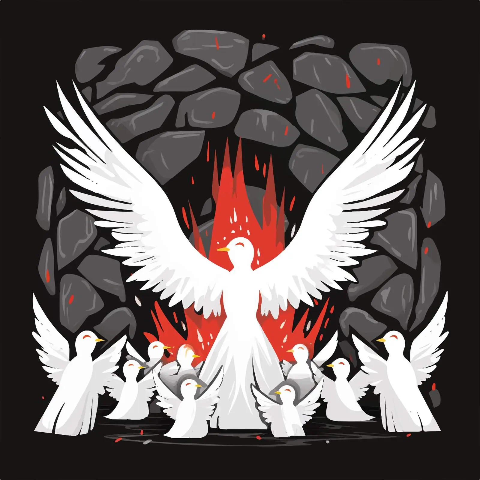 Traditional Christian Pentecost Image for White Sunday — free download from Dotvec