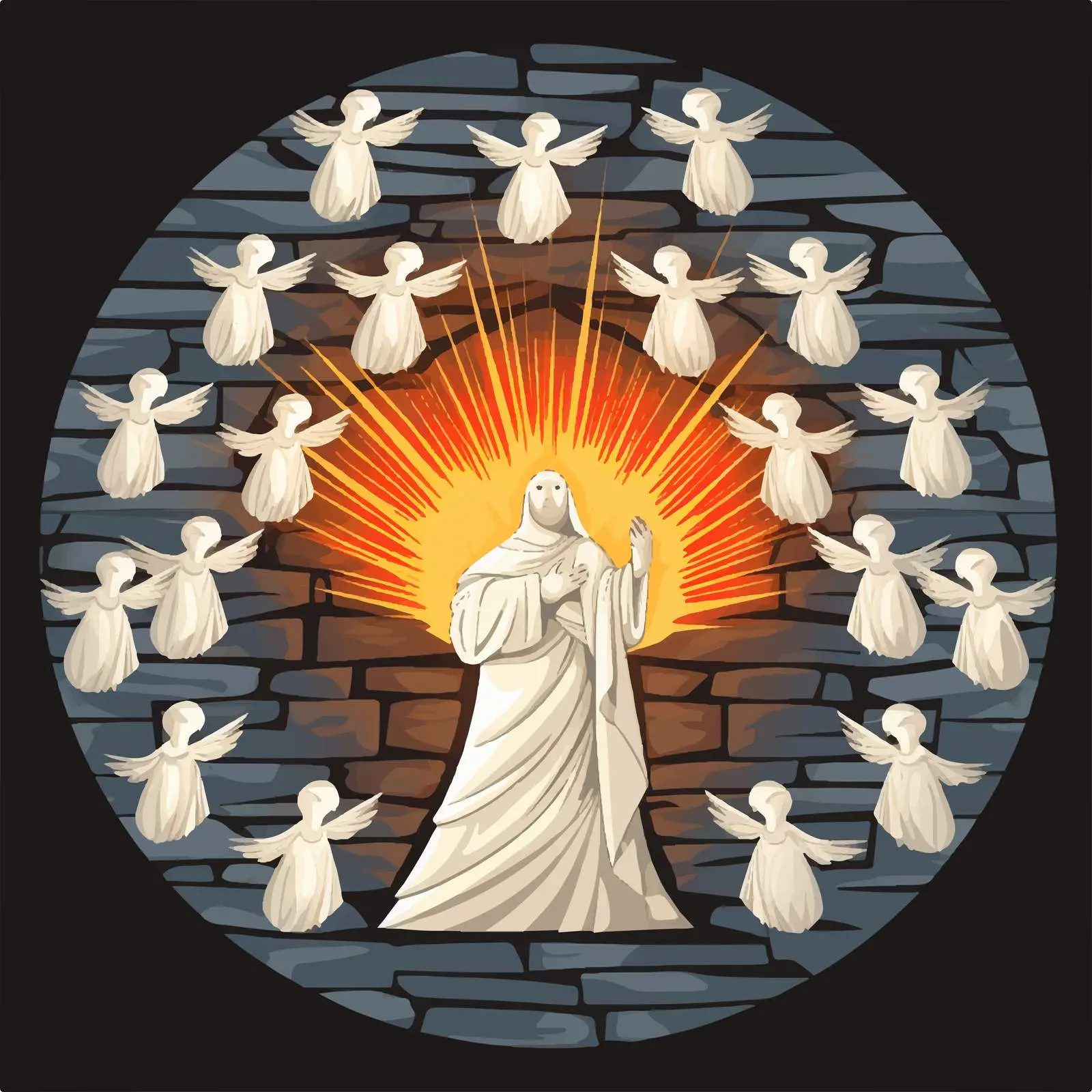 Traditional Pentecost Image for White Sunday – free protest image from Dotvec