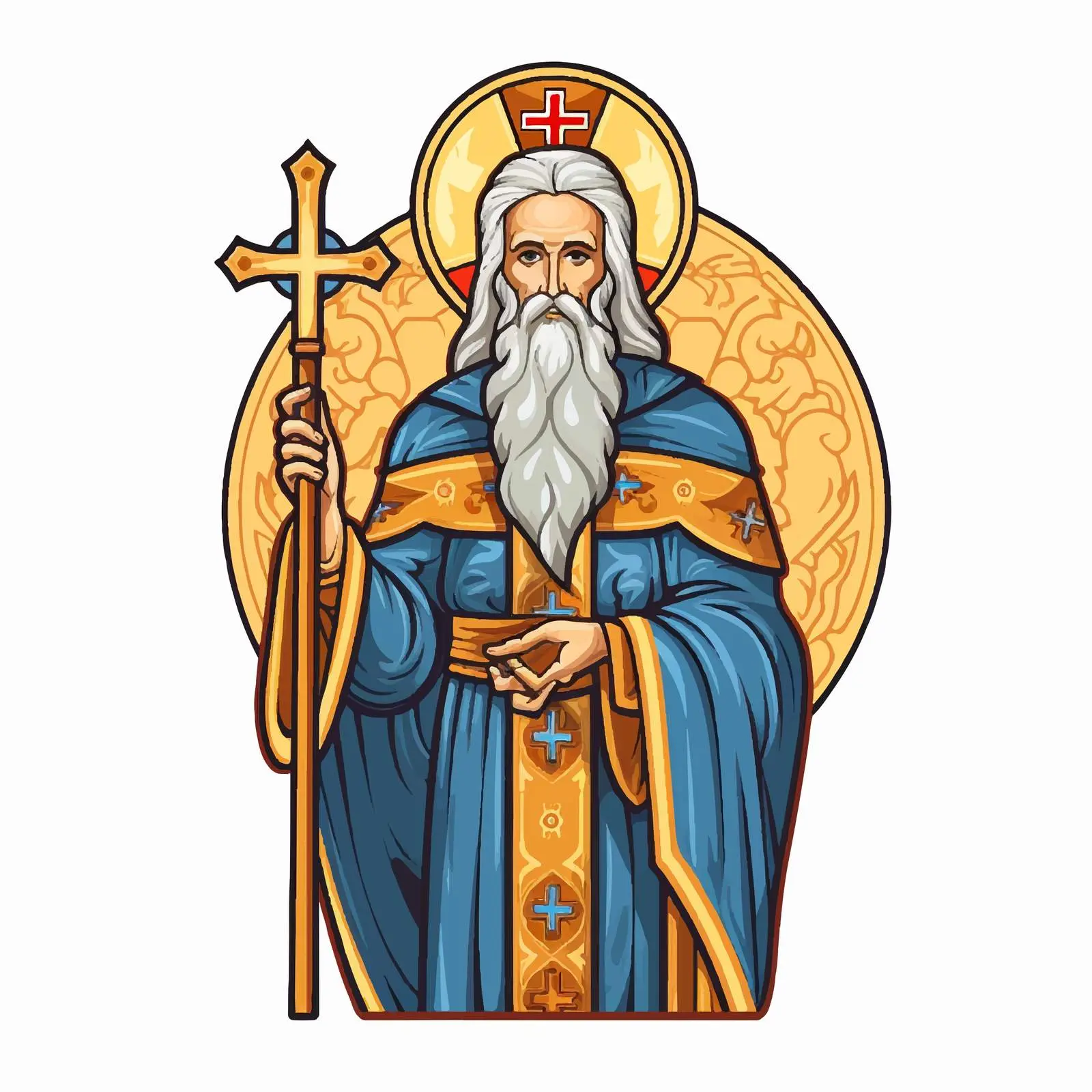 Traditional Christian Image of Prophet Saint Elijah – free scriptural representation image from Dotvec