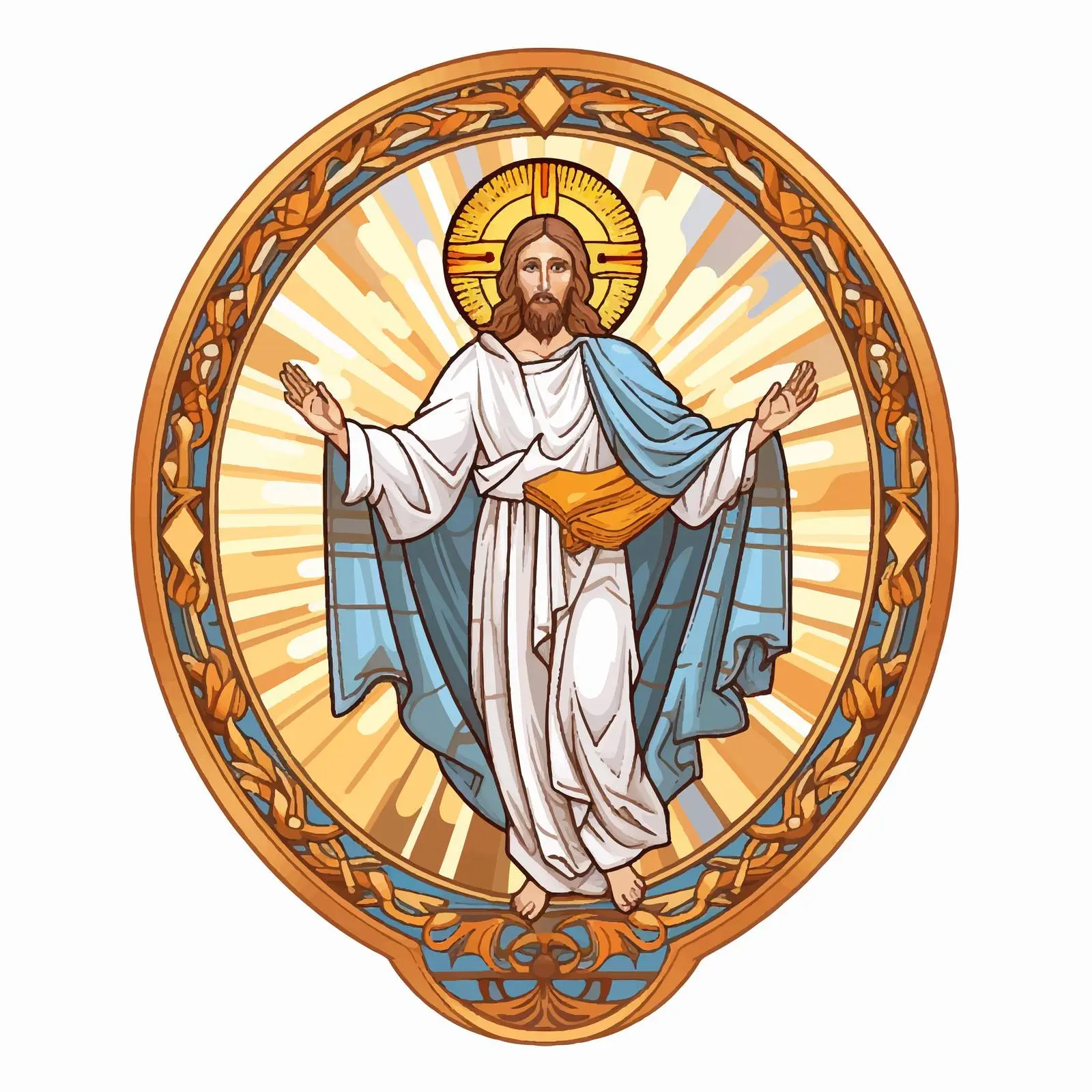 Traditional Christian Image of Jesus' Resurrection — free download from Dotvec