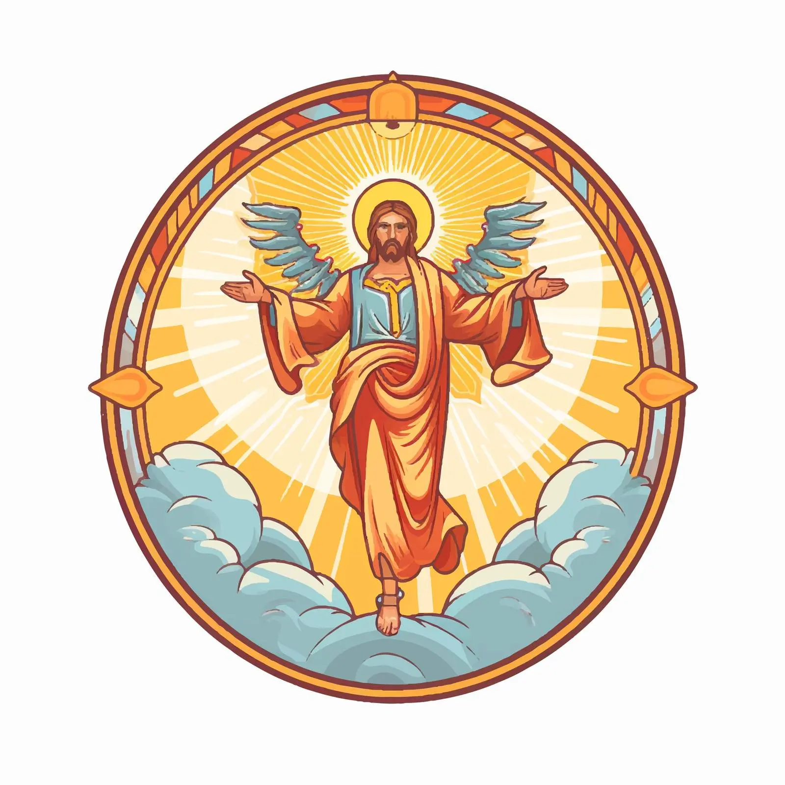 Traditional Greek Resurrection of Jesus Image – free resurrection theme image from Dotvec