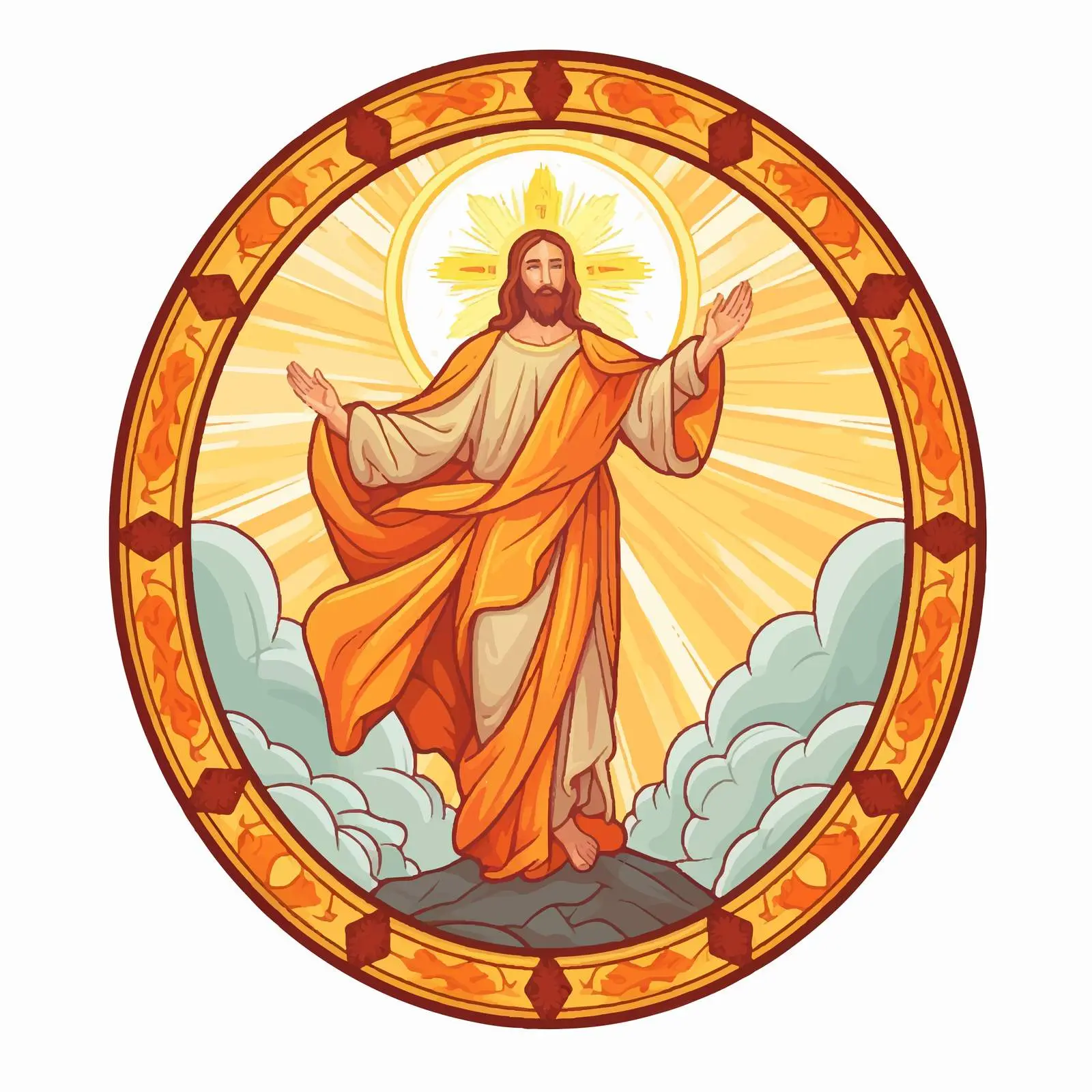 Traditional Christian Artwork of Jesus' Resurrection – free resurrection theme image from Dotvec