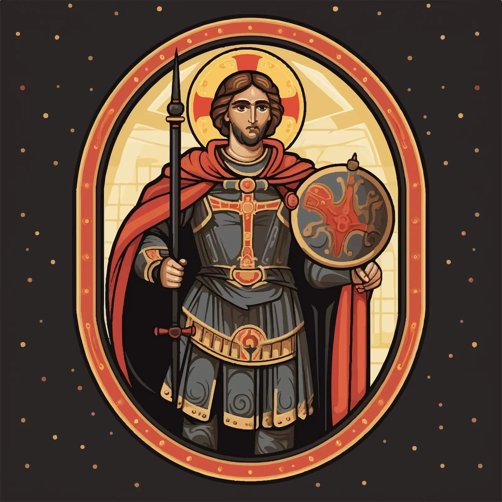 Traditional Image of Saint Demetrius — free download from Dotvec