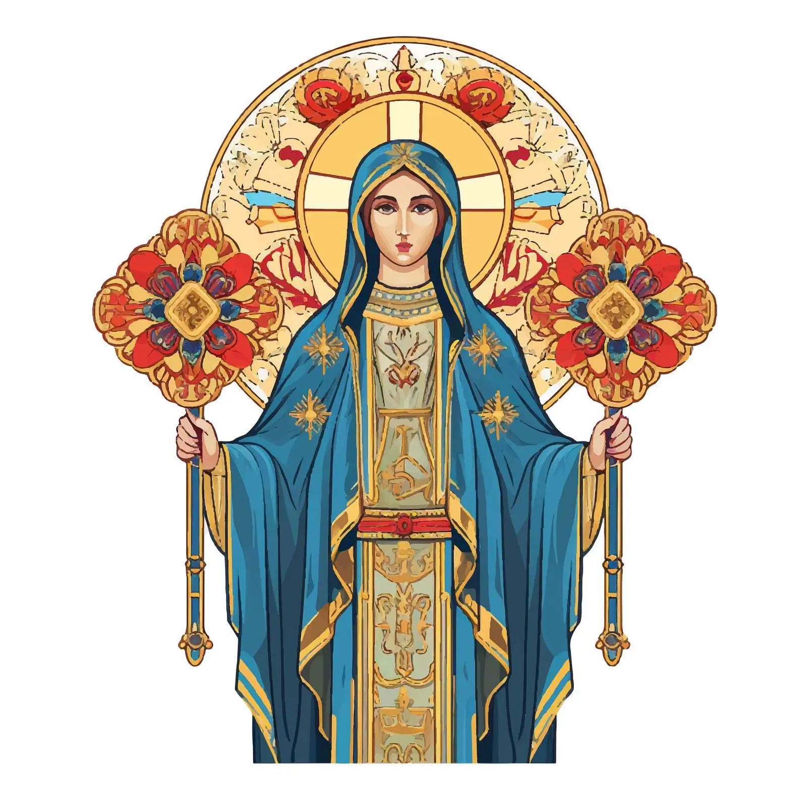 Traditional Image of Saint Parascheva of the Balkan – free religious artwork image from Dotvec