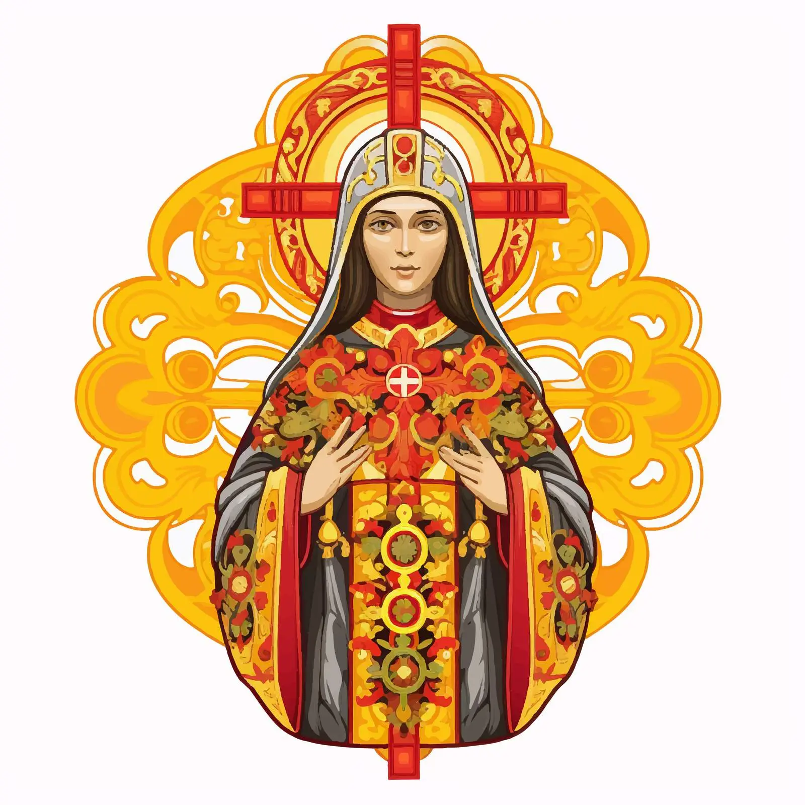 Traditional Image of Saint Parascheva of the Balkan — free download from Dotvec