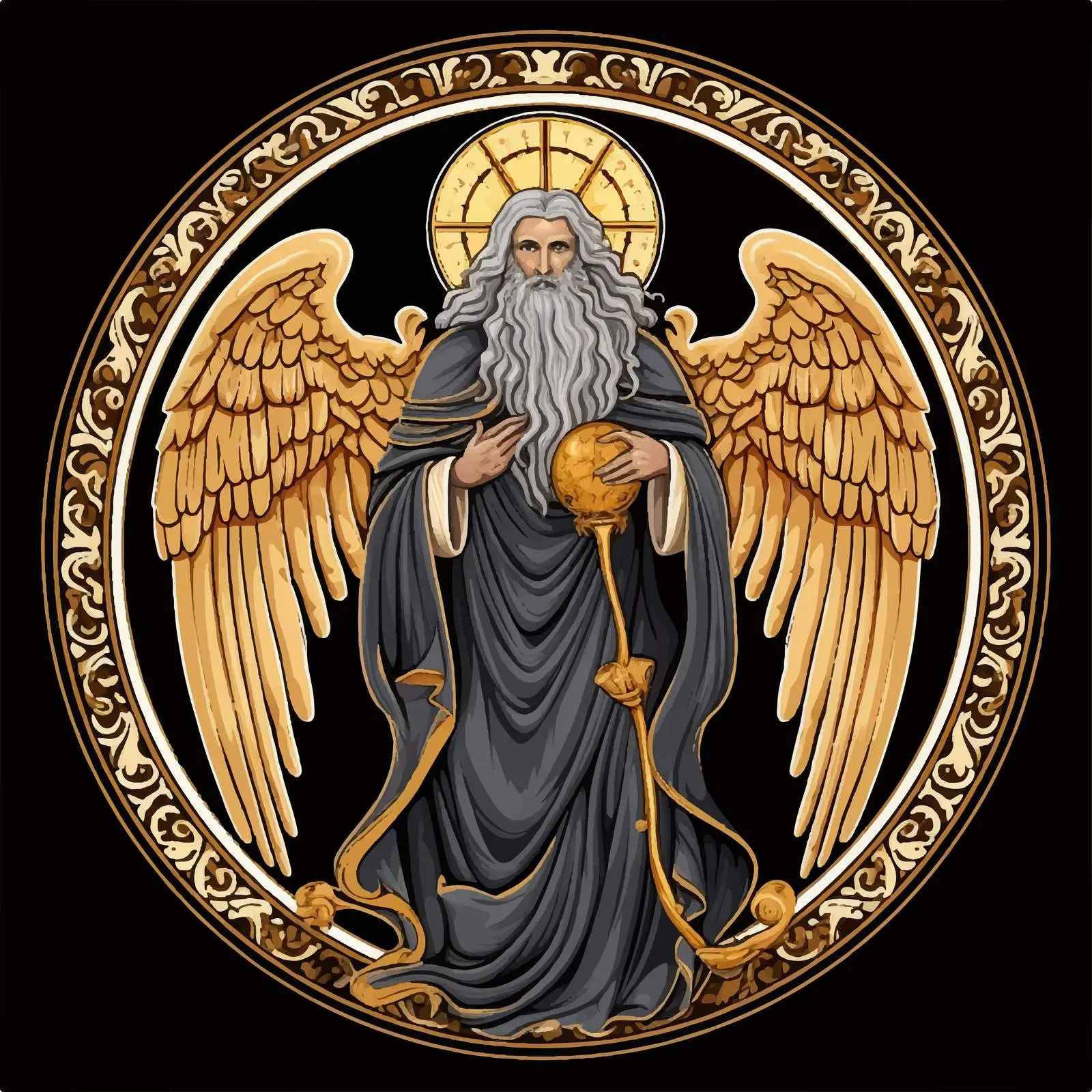 Traditional Seraphim Religious Vector Image — free download from Dotvec