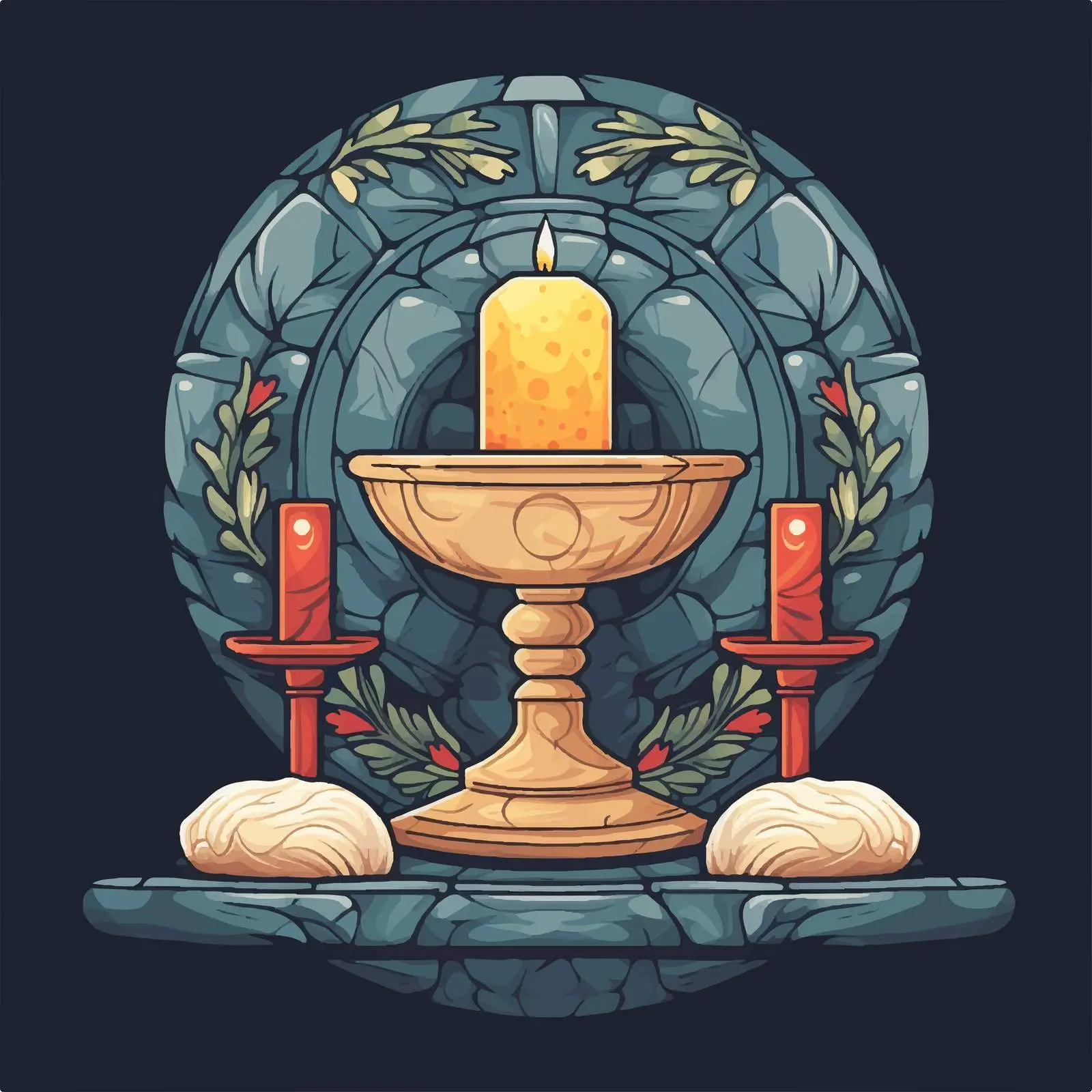 Traditional Christian Holy Communion Vector Image – free wine image from Dotvec