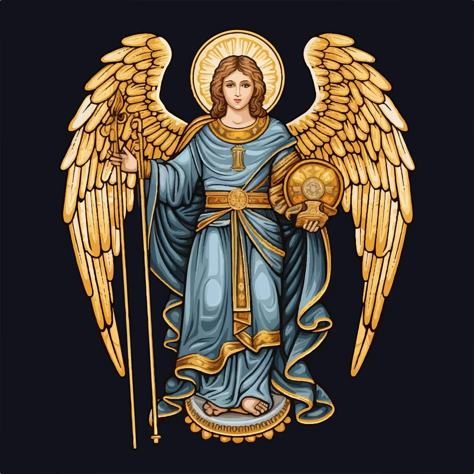 Traditional Archangel Gabriel Illustration — free download from Dotvec