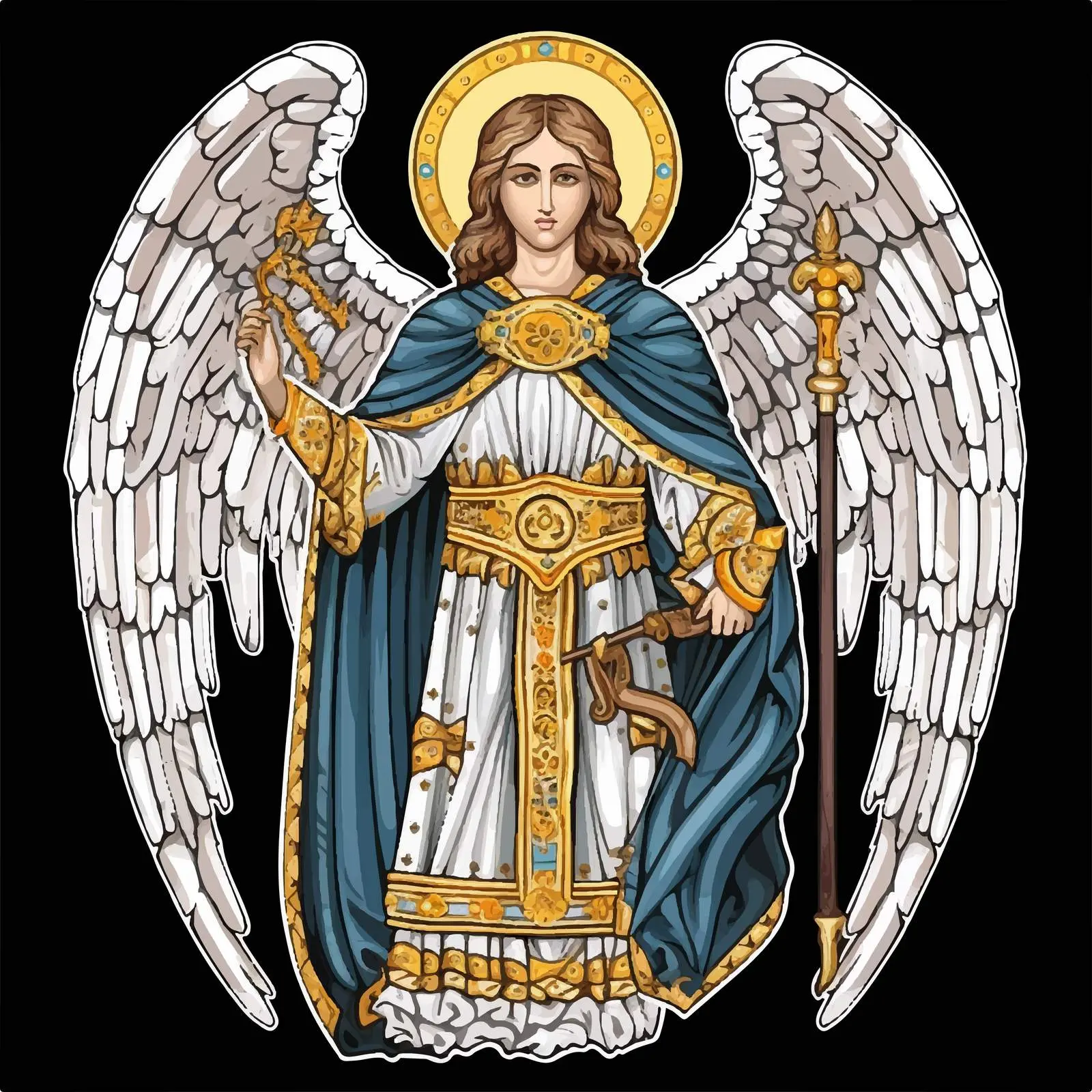 Traditional Archangel Gabriel Image in Religious Style — free download from Dotvec
