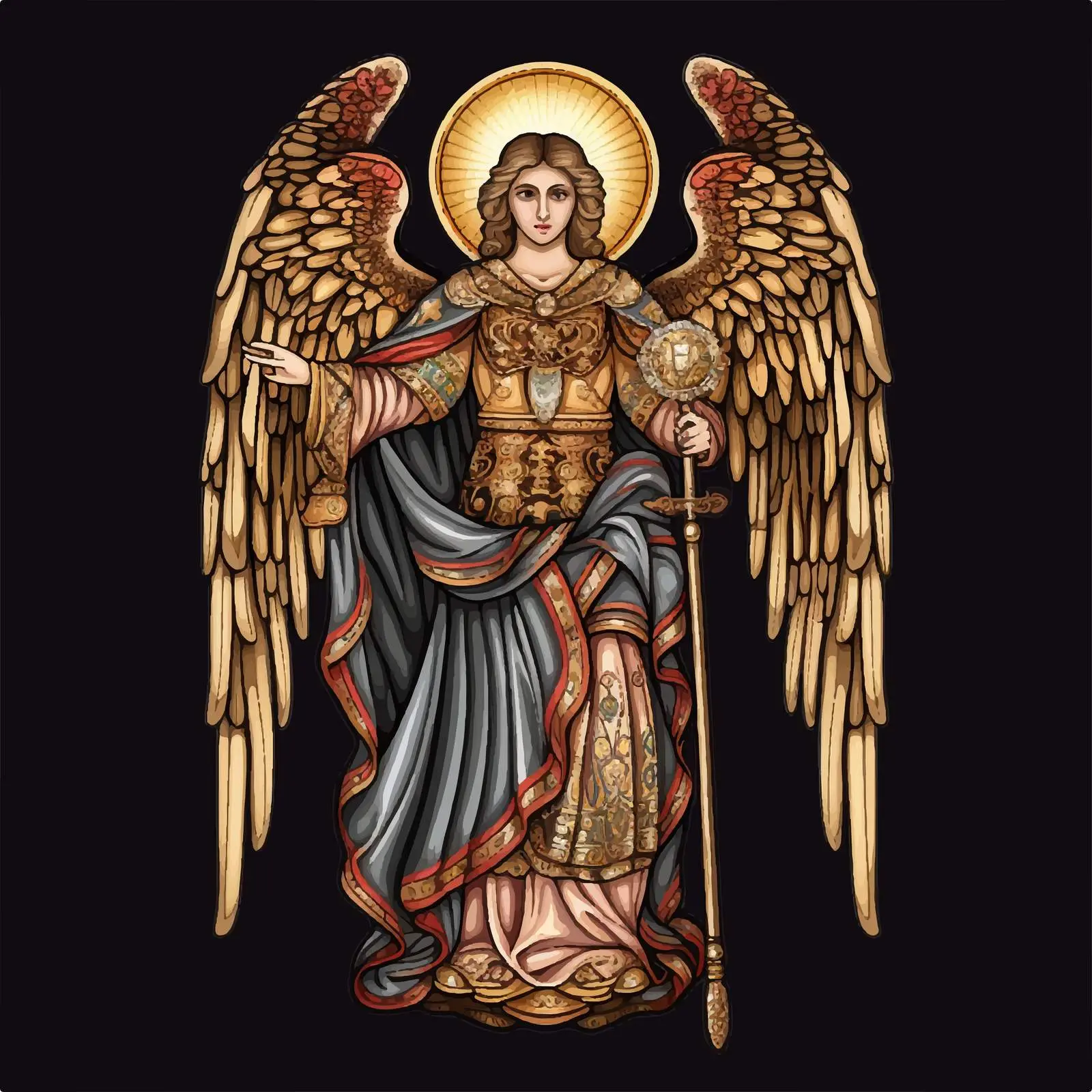 Traditional Archangel Gabriel Christian Artwork — free download from Dotvec
