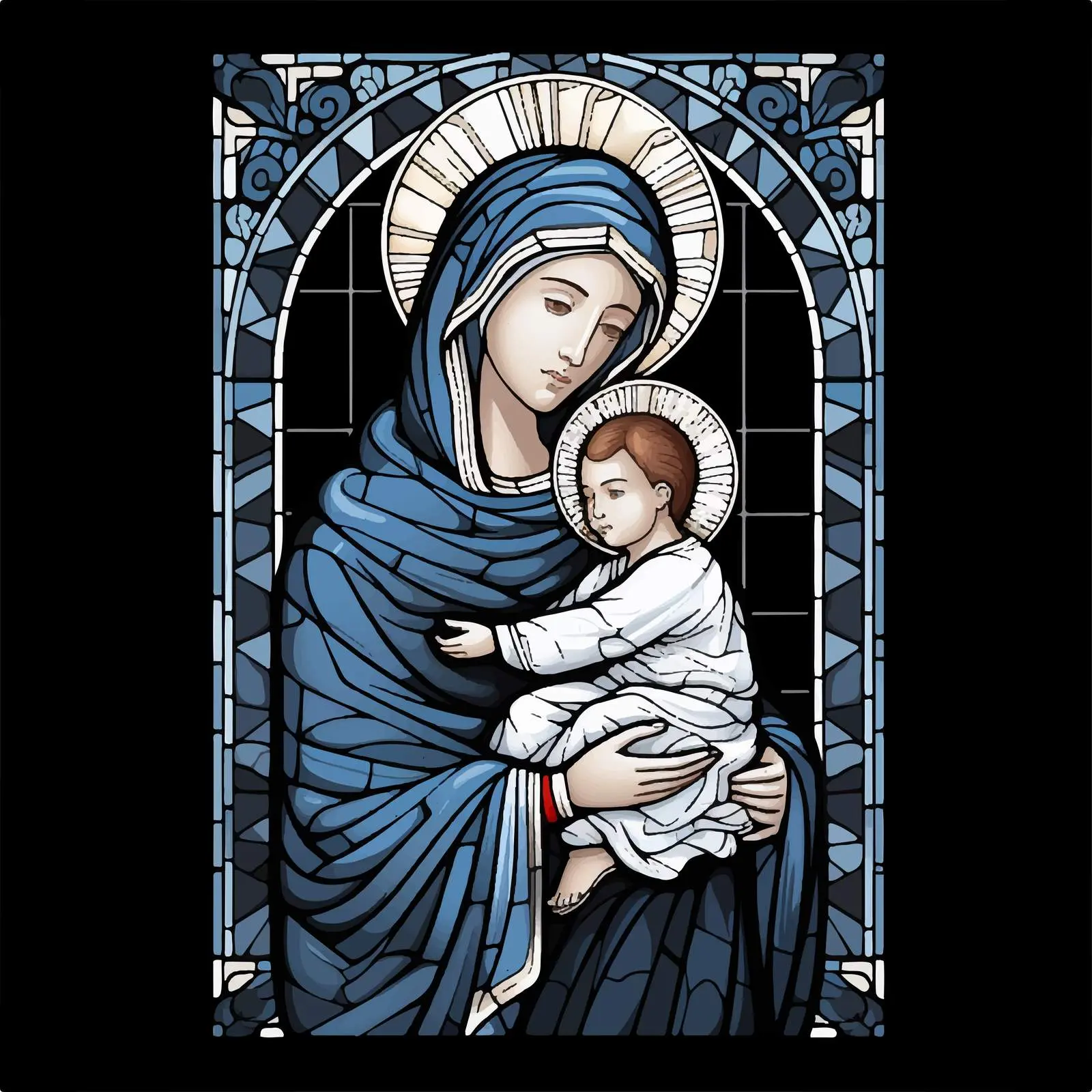 Traditional Image of the Blessed Virgin Mary – free prayer image from Dotvec