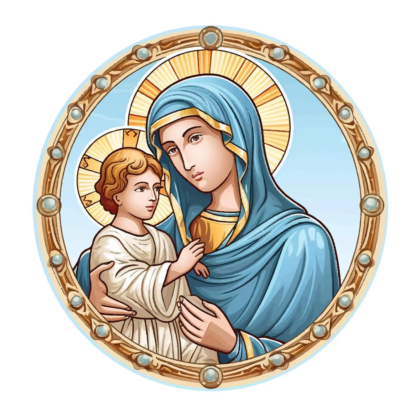 Traditional Image of the Blessed Virgin Mary – free christian traditions image from Dotvec