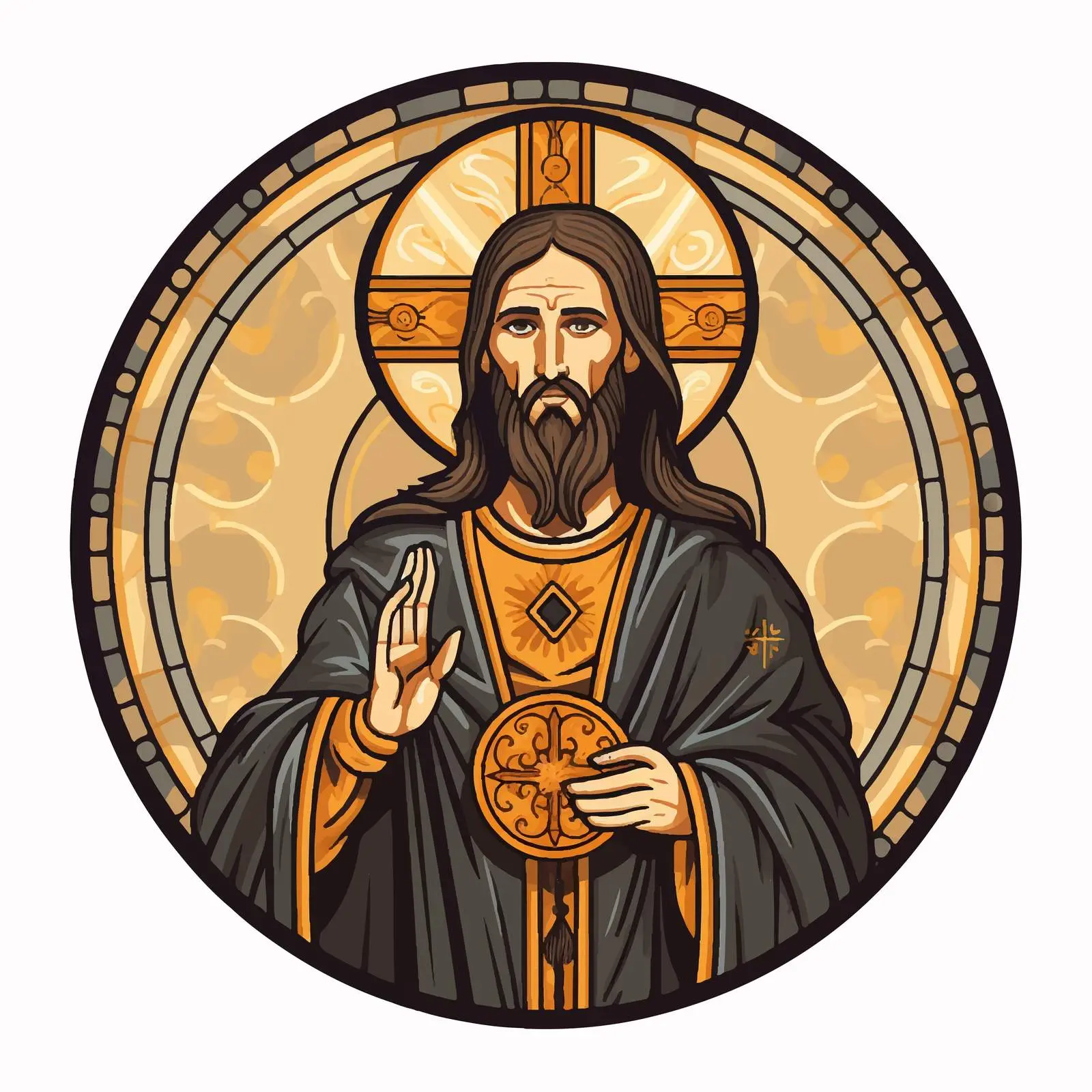 Traditional Image of Jesus Christ as Bishop — free download from Dotvec
