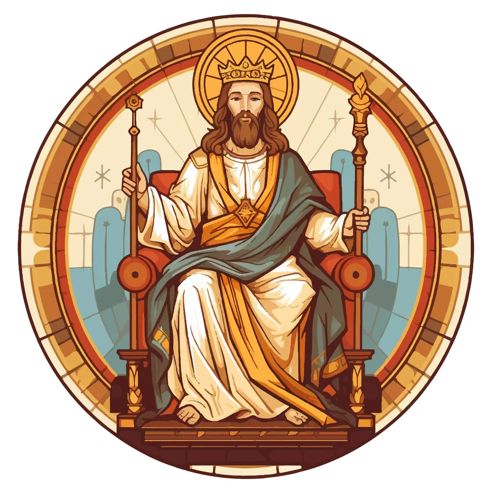 Traditional Jesus Christ Illustration in Vector Format — free download from Dotvec