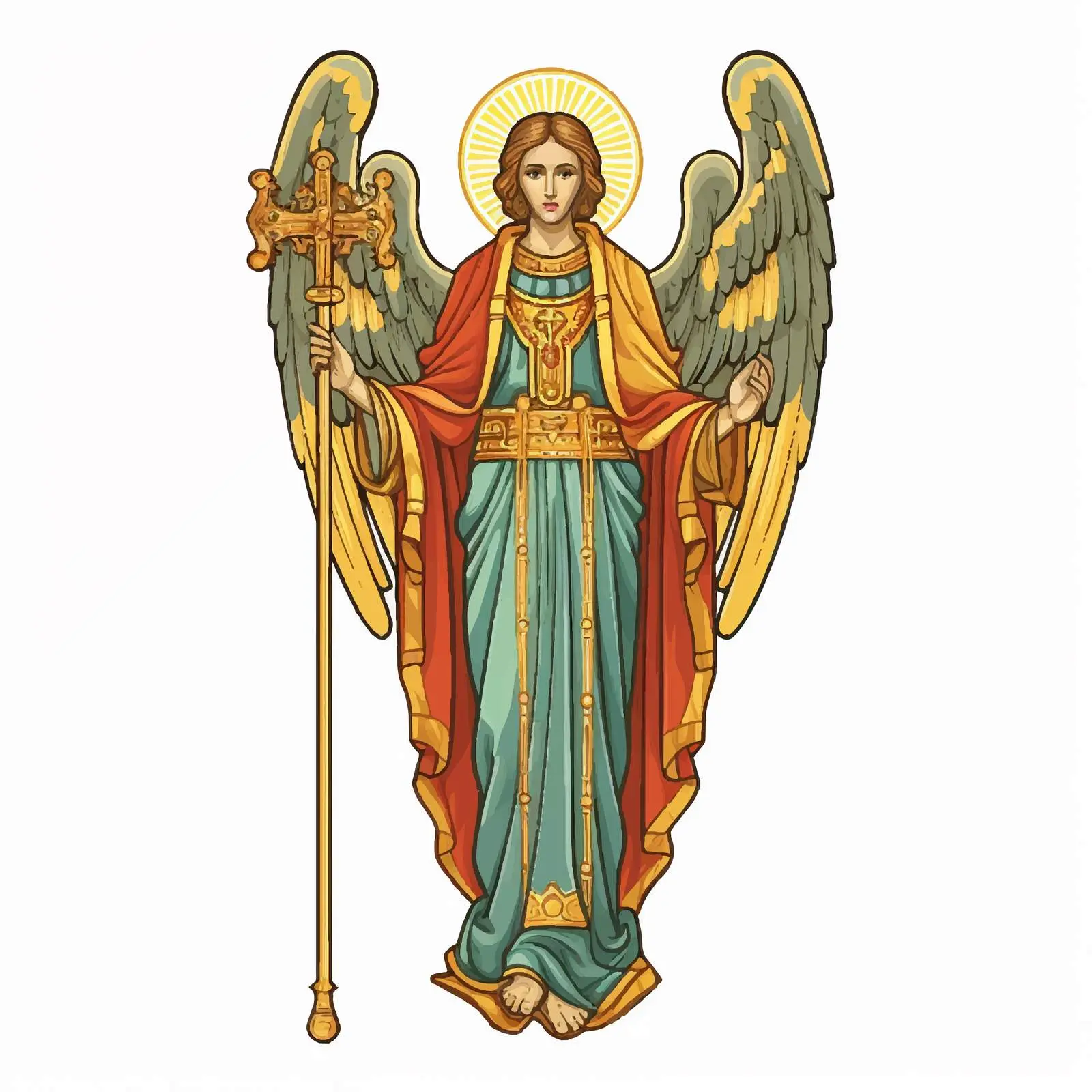Traditional Archangel Raphael Decorative Vector Art – free christian traditions image from Dotvec