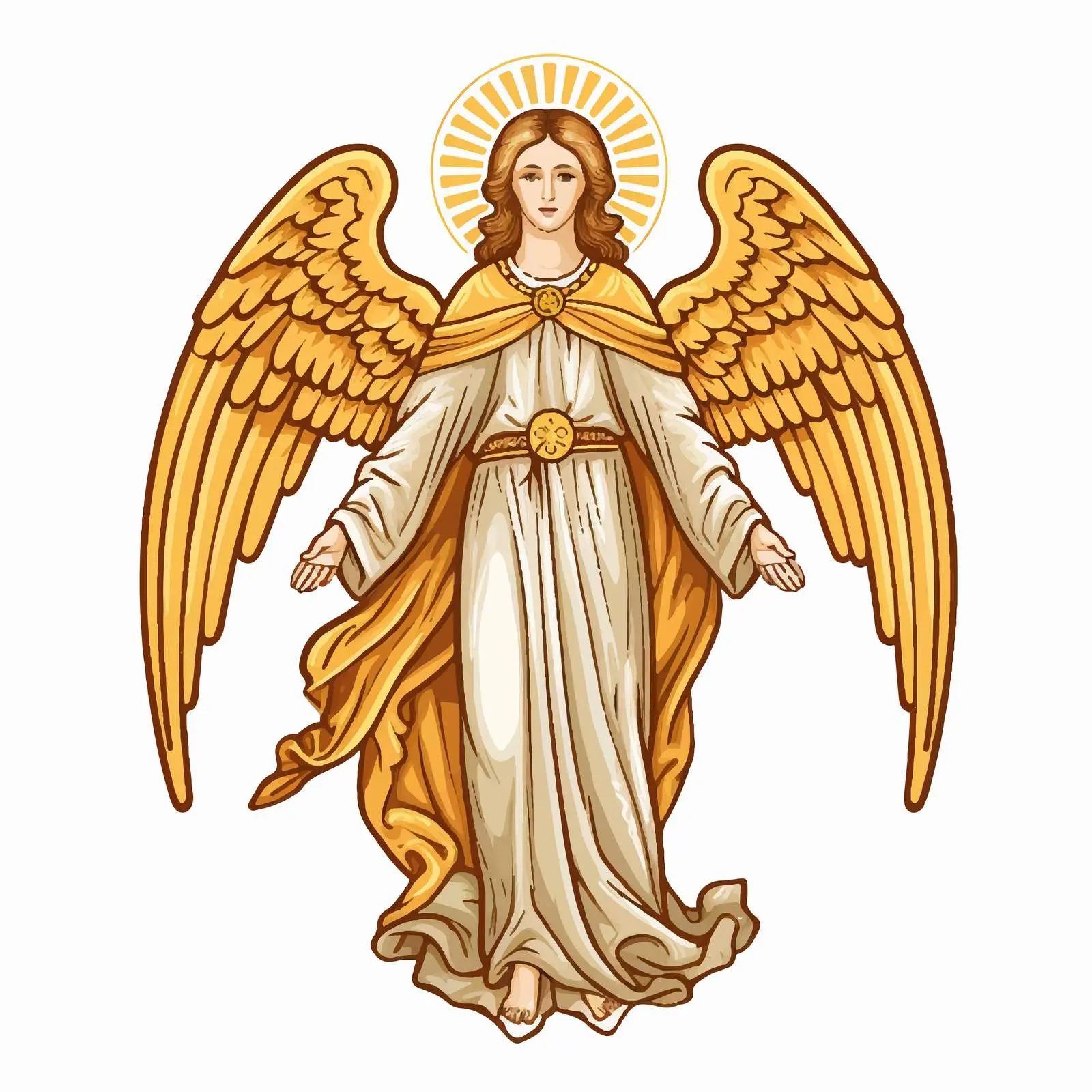 Vintage Golden Angel Illustration for Religious Use — free download from Dotvec