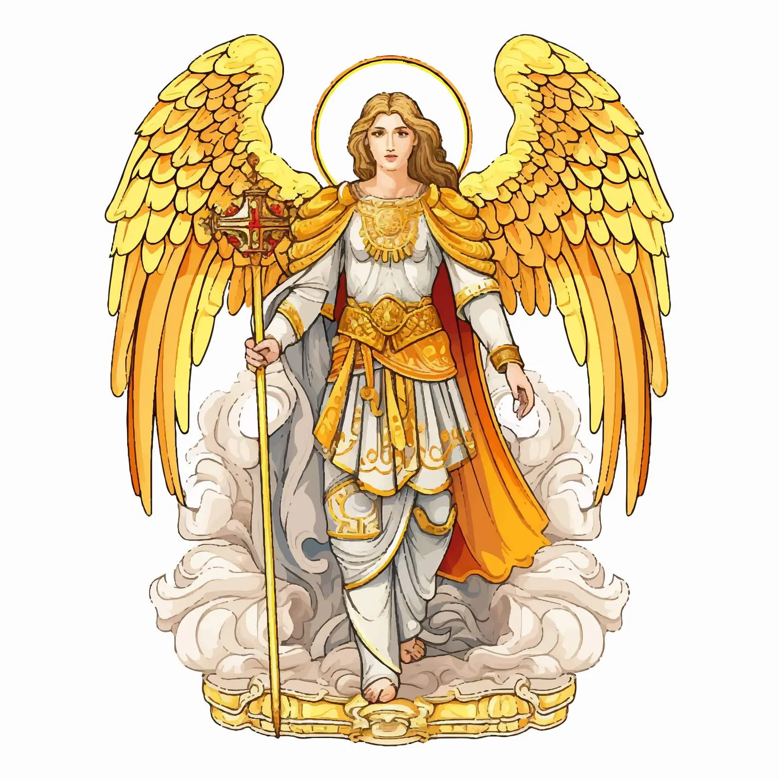 Vintage Illustration of Archangel Rafail — free download from Dotvec