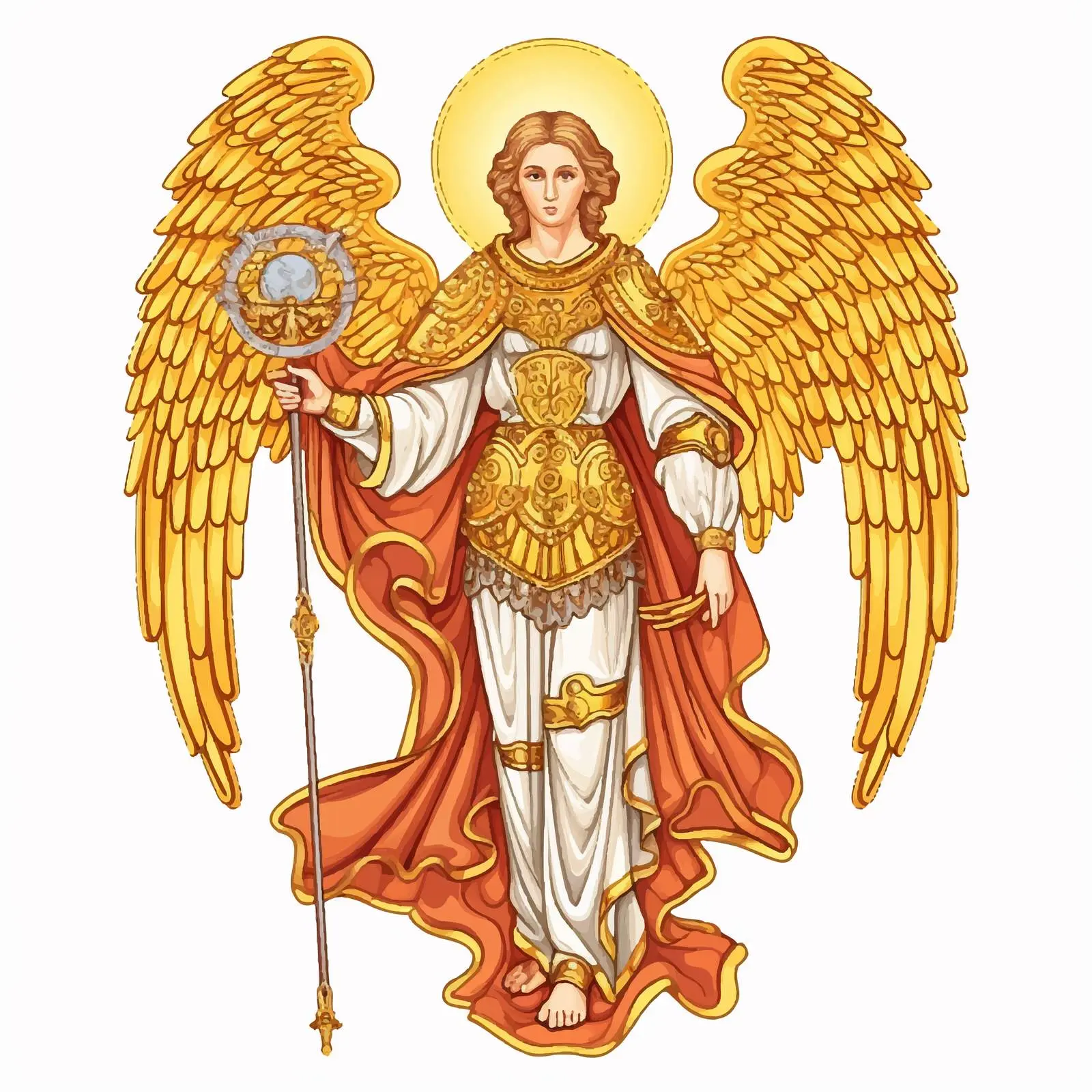 Vintage Illustration of Archangel Rafail – free angelic representation image from Dotvec
