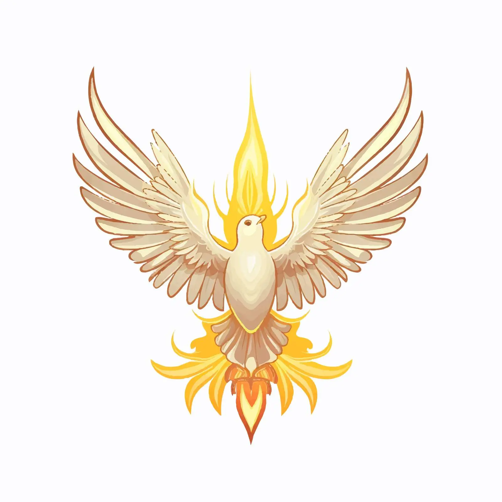 Vintage Holy Spirit Illustration in Golden Colors — free download from Dotvec