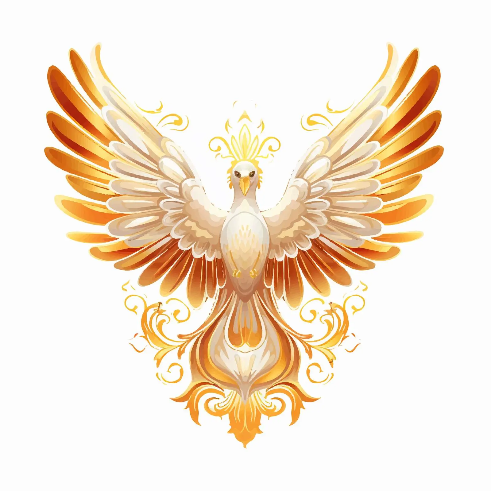 Vintage Holy Spirit Illustration in Golden Colors — free download from Dotvec