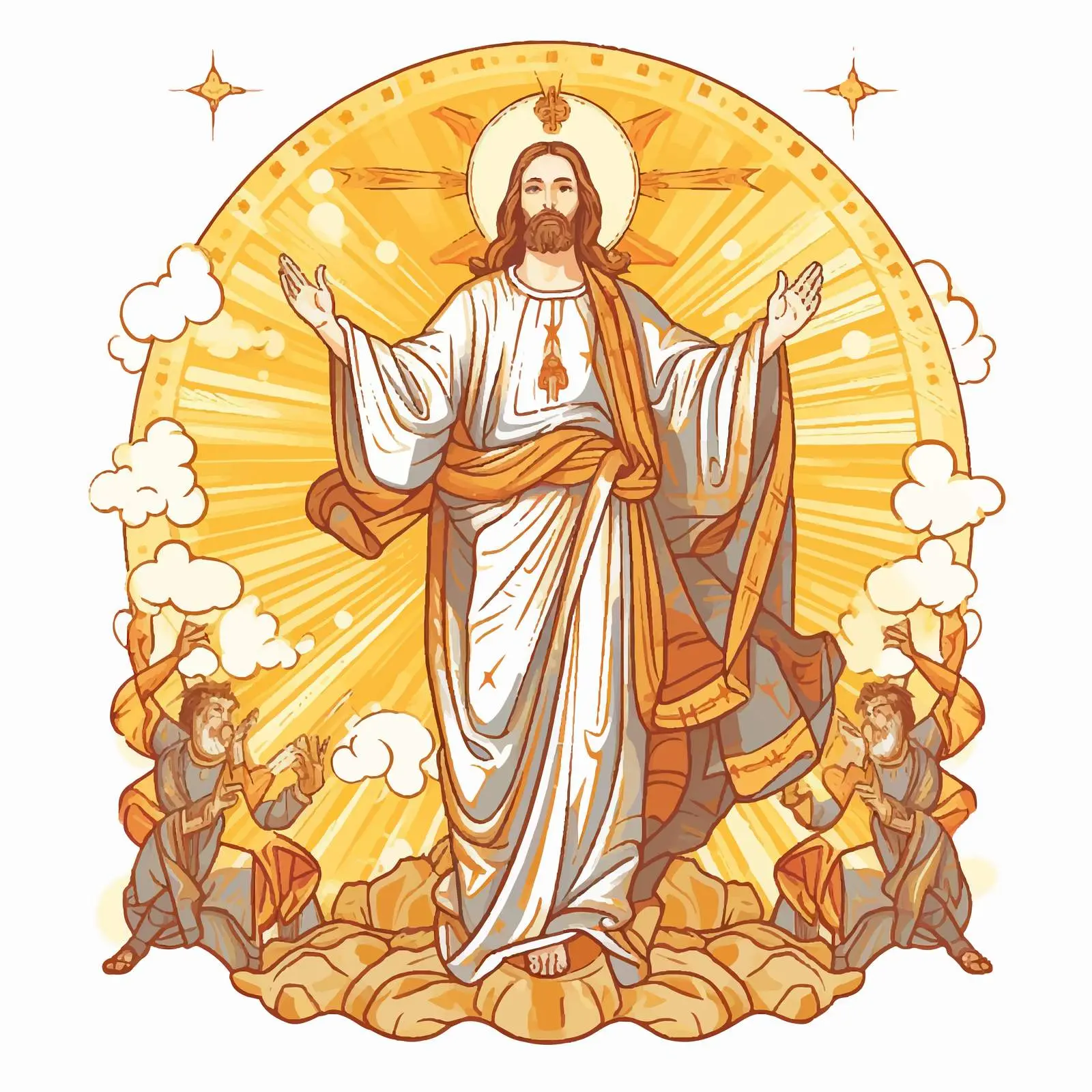 Vintage Illustration of the Resurrection of Jesus – free resurrection of jesus image from Dotvec