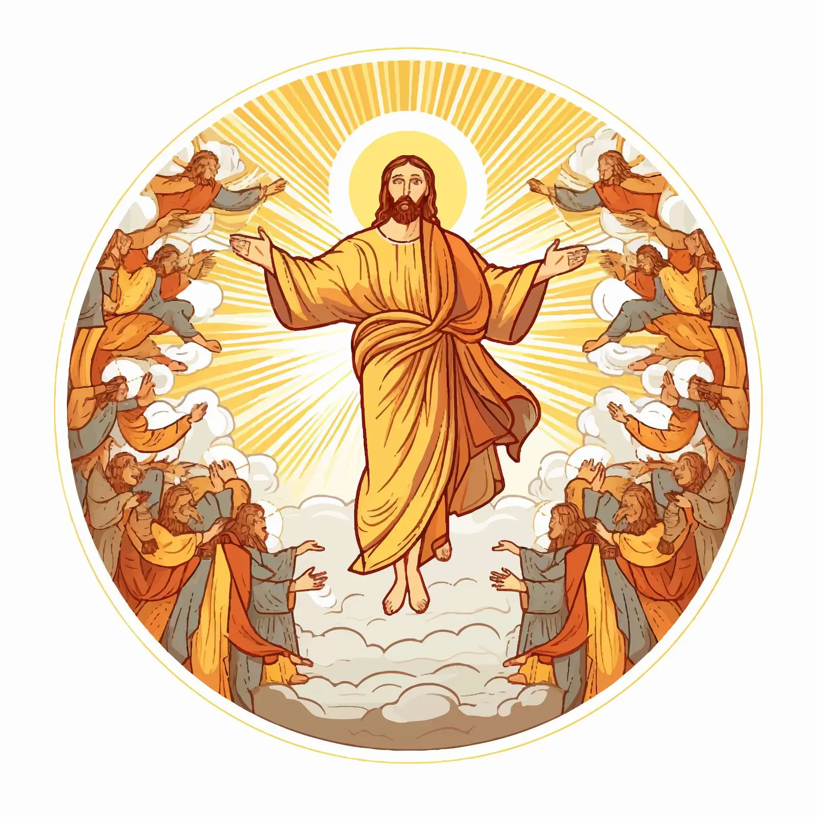 Vintage Christian Illustration of Jesus' Resurrection — free download from Dotvec