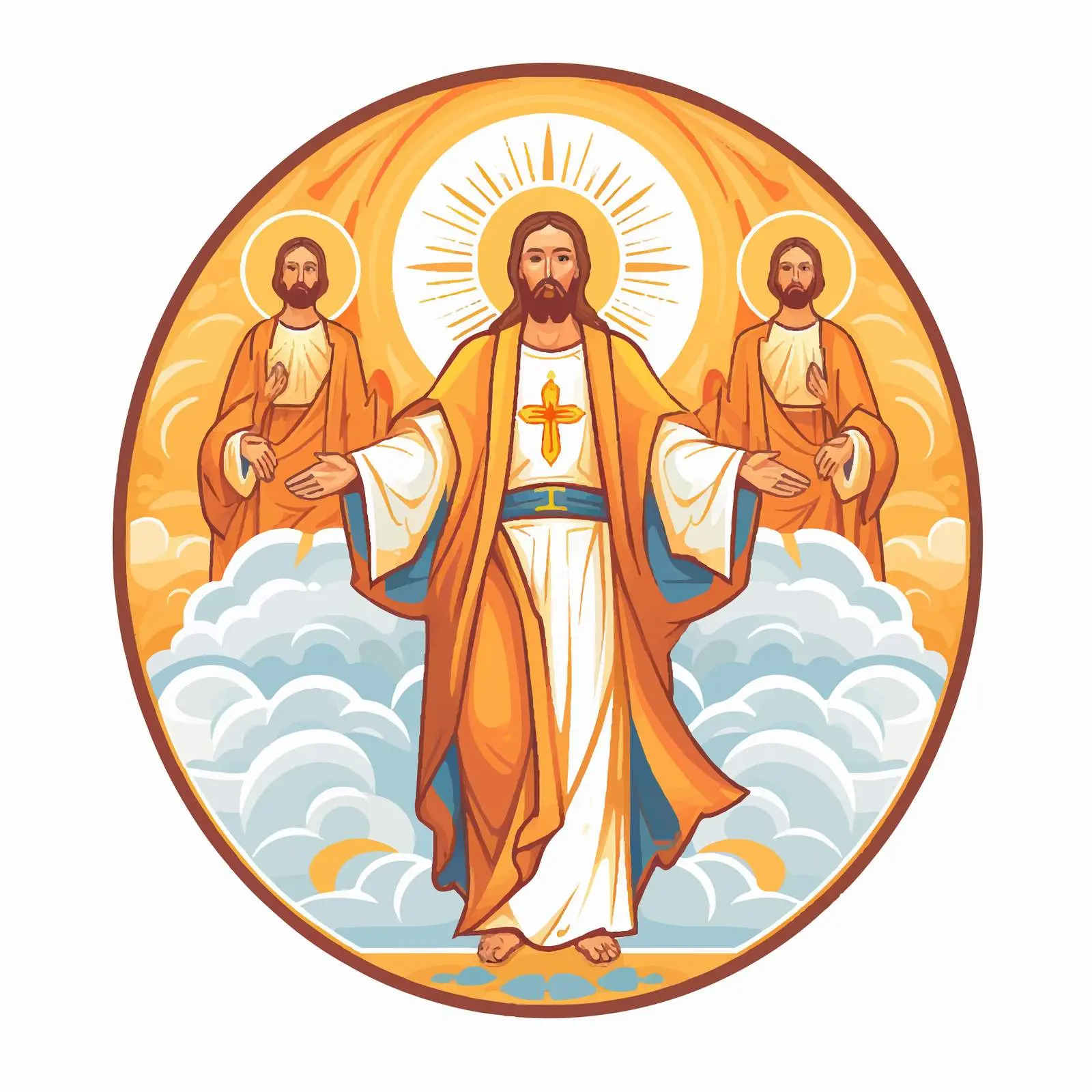 Vintage Christian Illustration of The Holy Transfiguration — free download from Dotvec