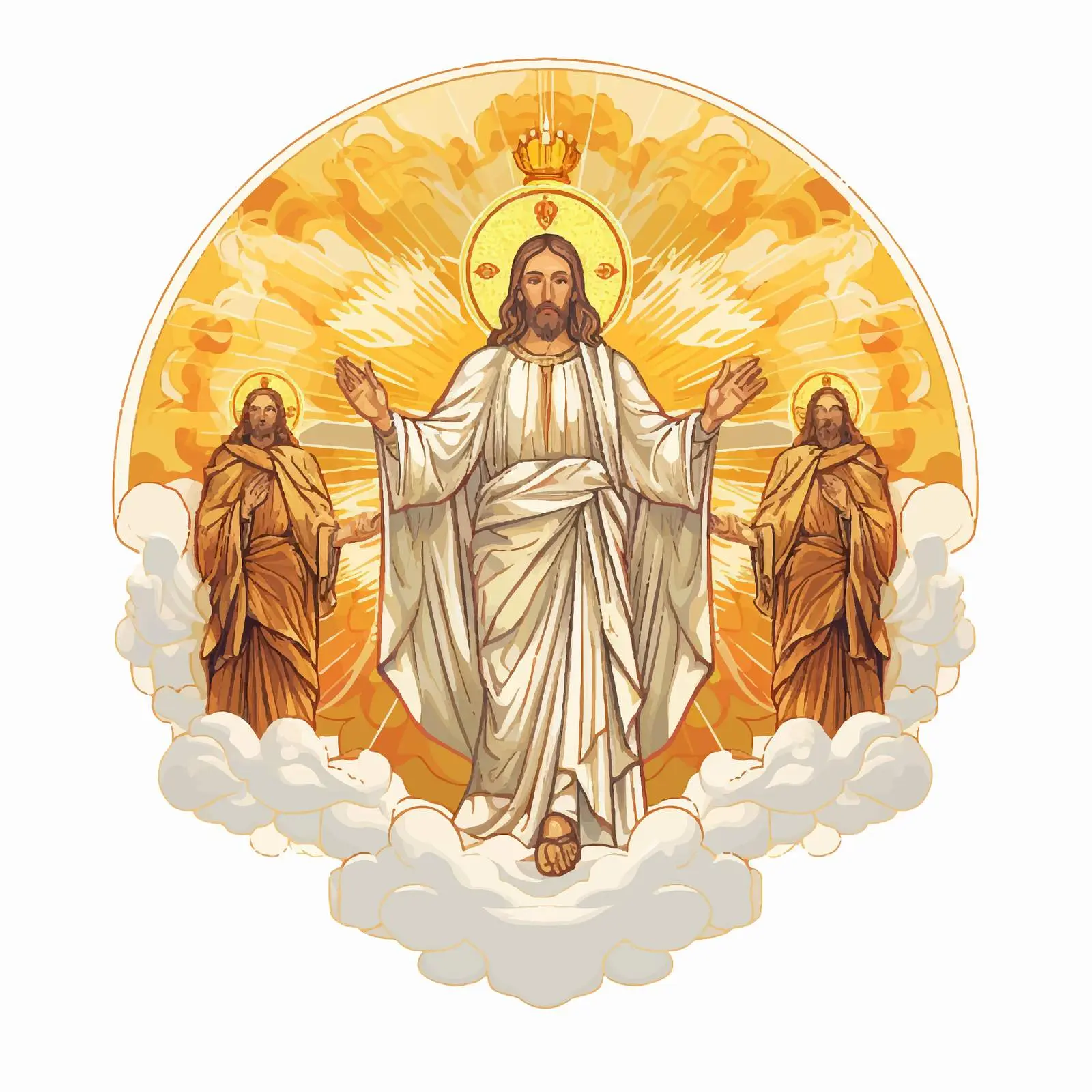 Vintage Christian Illustration of The Holy Transfiguration — free download from Dotvec
