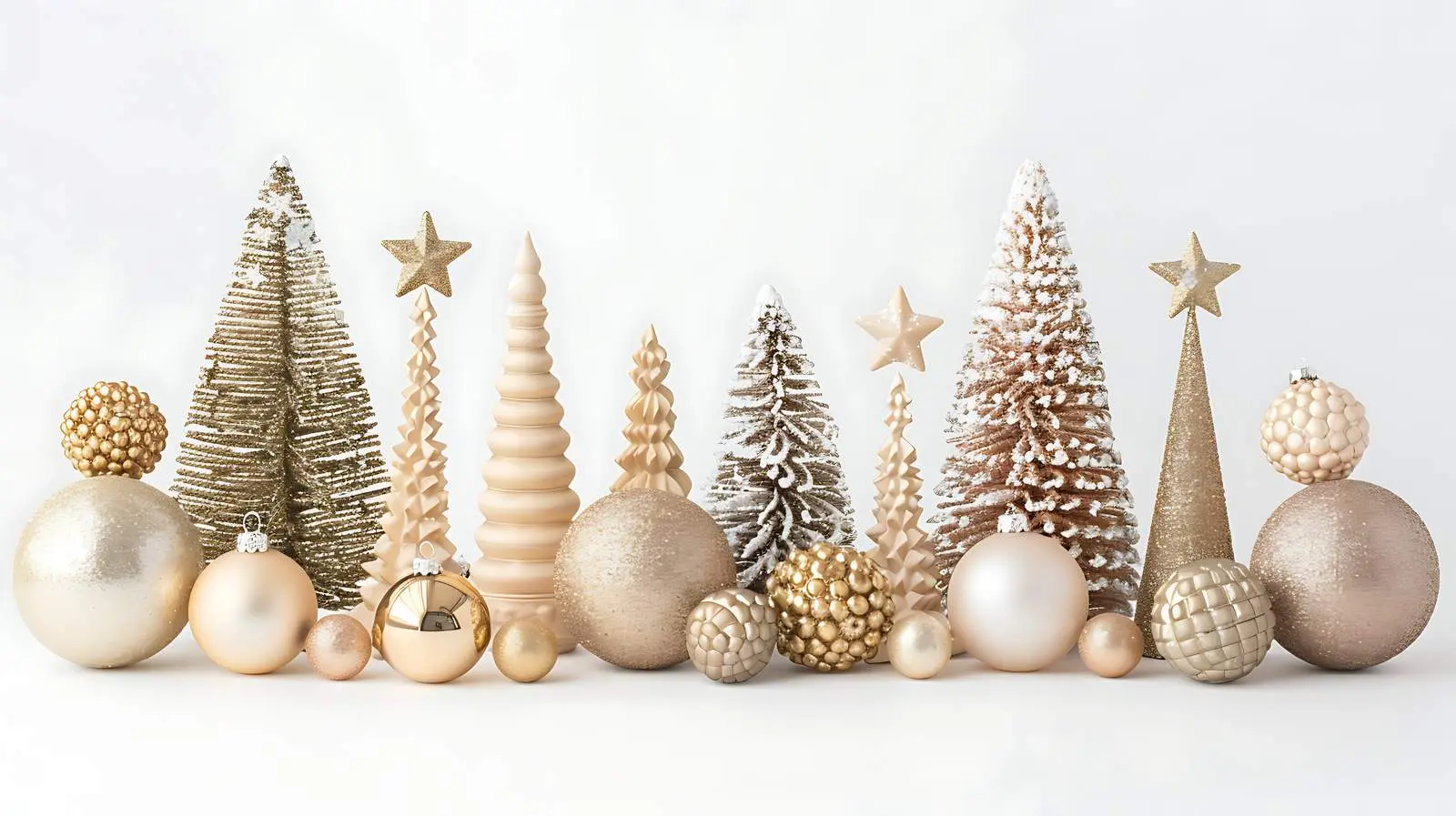 Elegant Gold and Beige Christmas Tree Decoration — free download from Dotvec